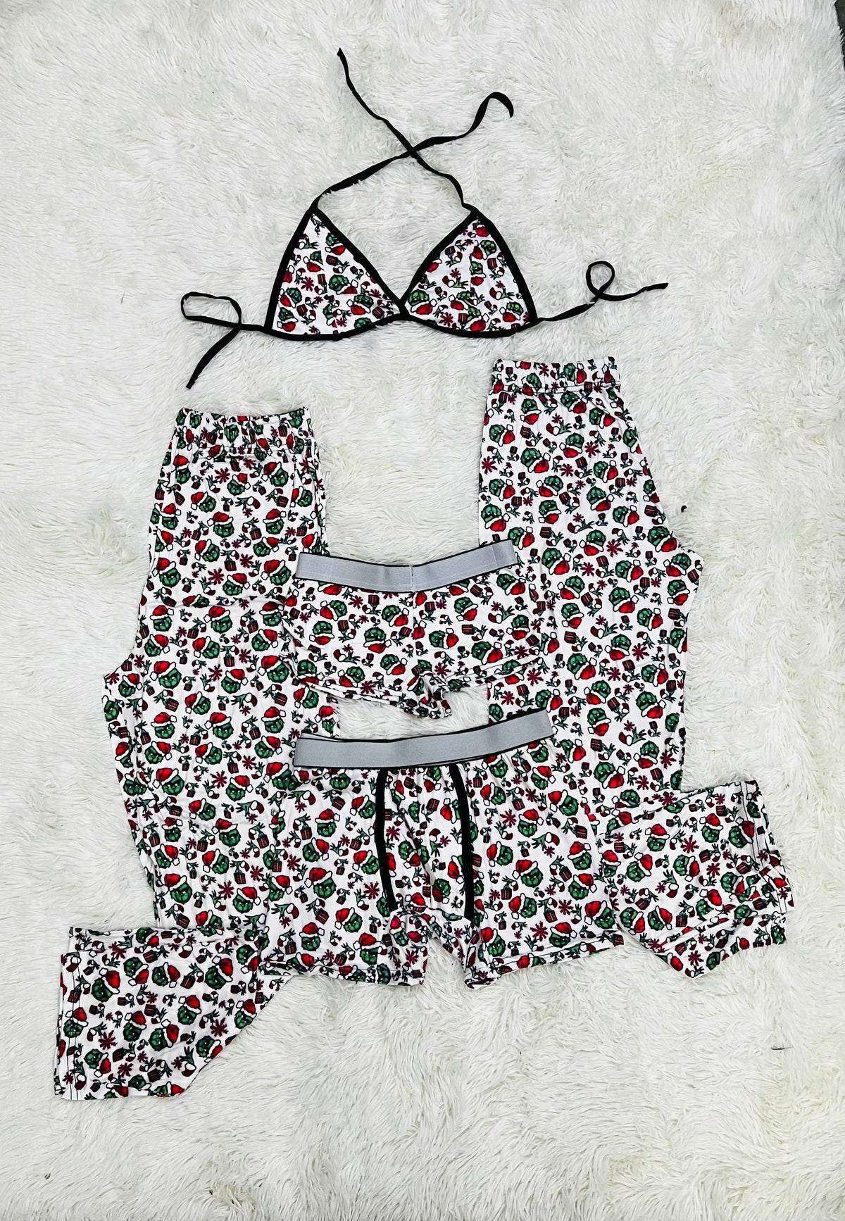 Grinch White Christmas 5 Piece PJ Set