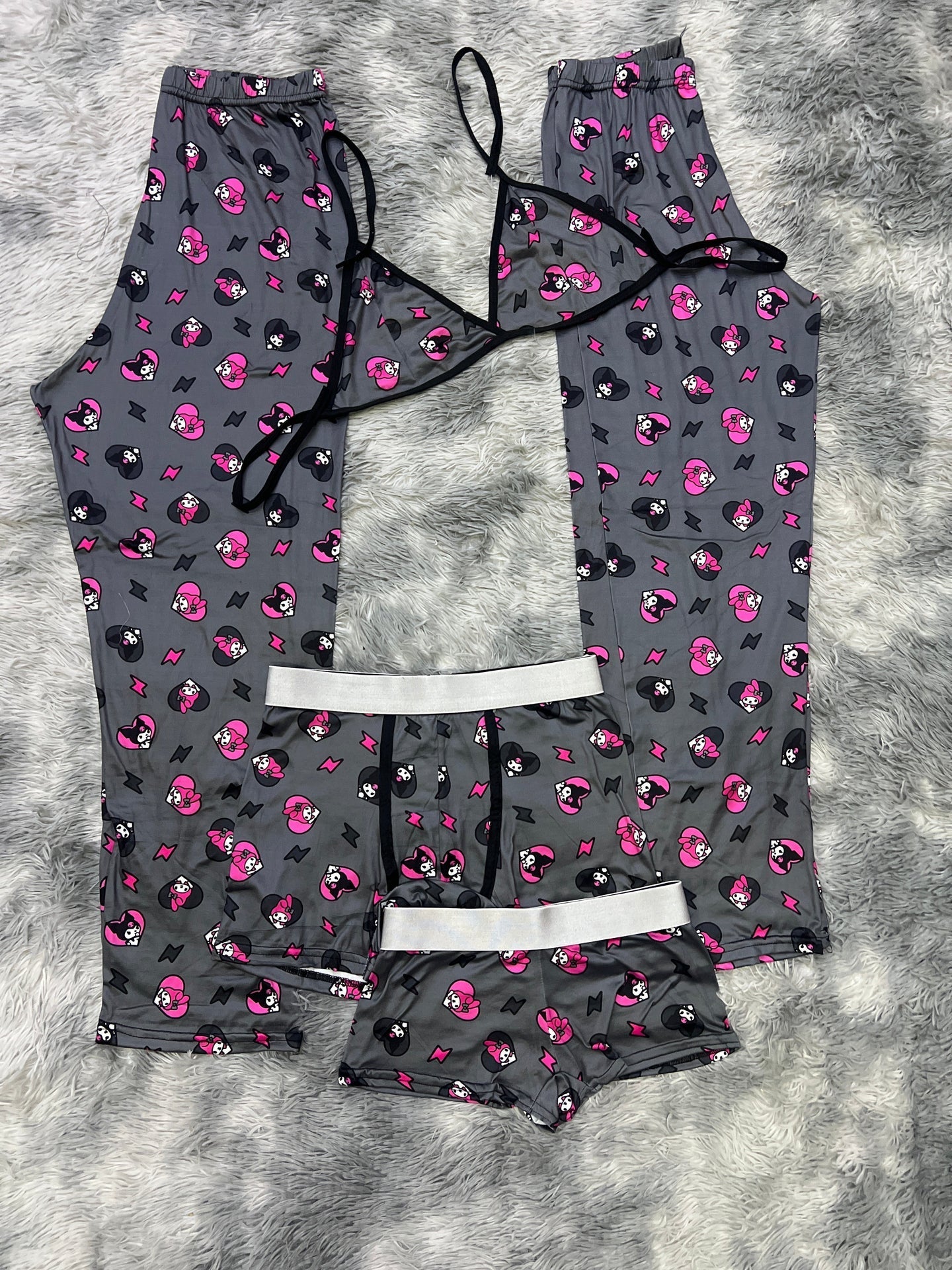 Kuromi And My Melody Rayos 5 Piece PJ - Fundies