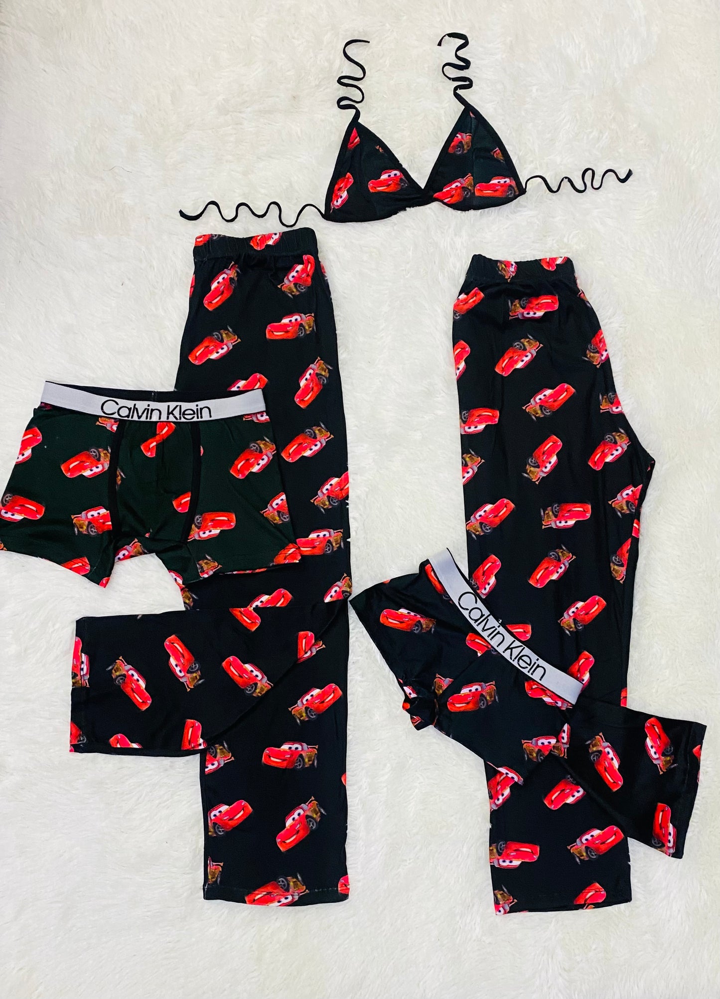 Macquen black background 5 pcs pajama duo - Fundies