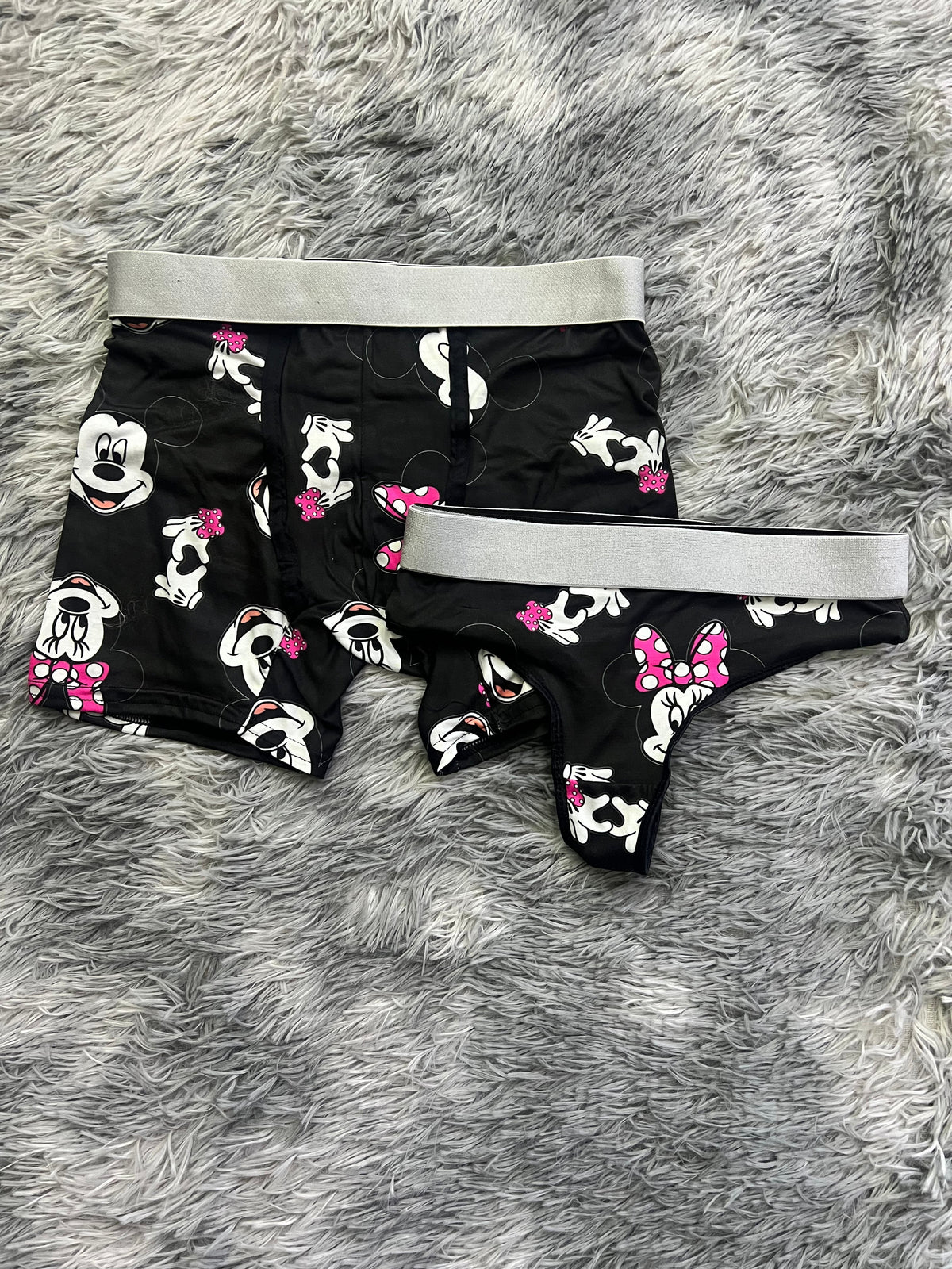 Mickey Print Multicolor Duo With Thong - Fundies