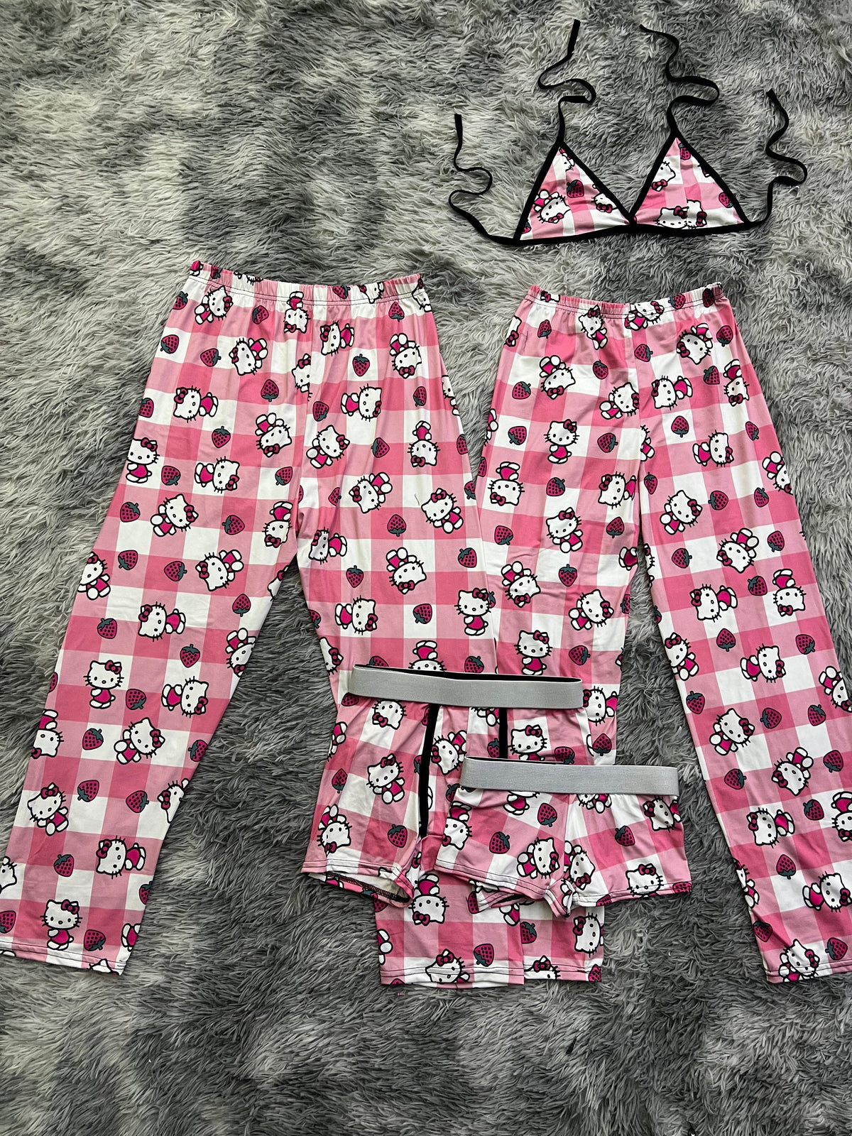 Kitty Pink Picnic 5 Piece PJ Set