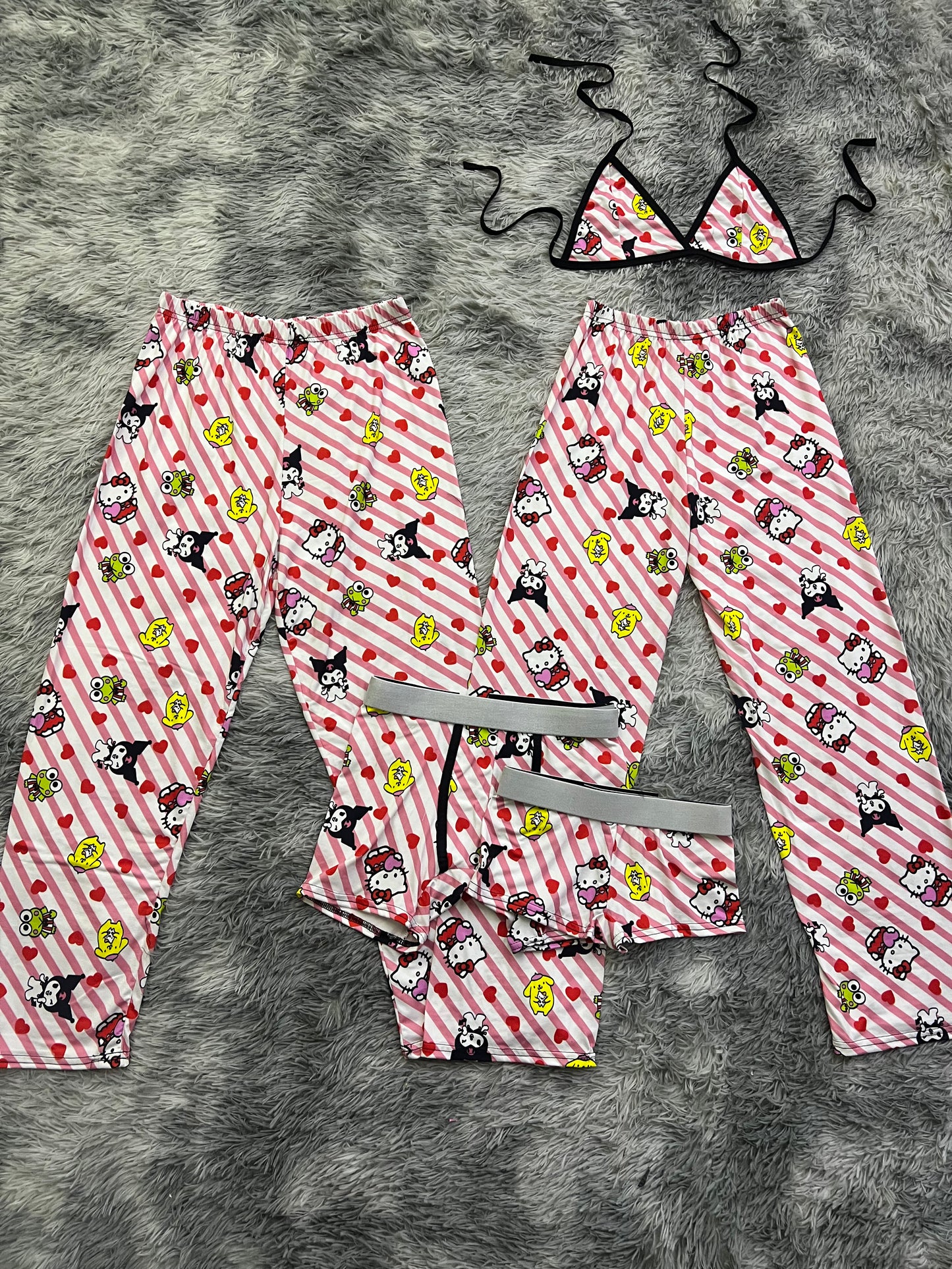 Hello kitty and kuromi 5 pcs pajama duo
