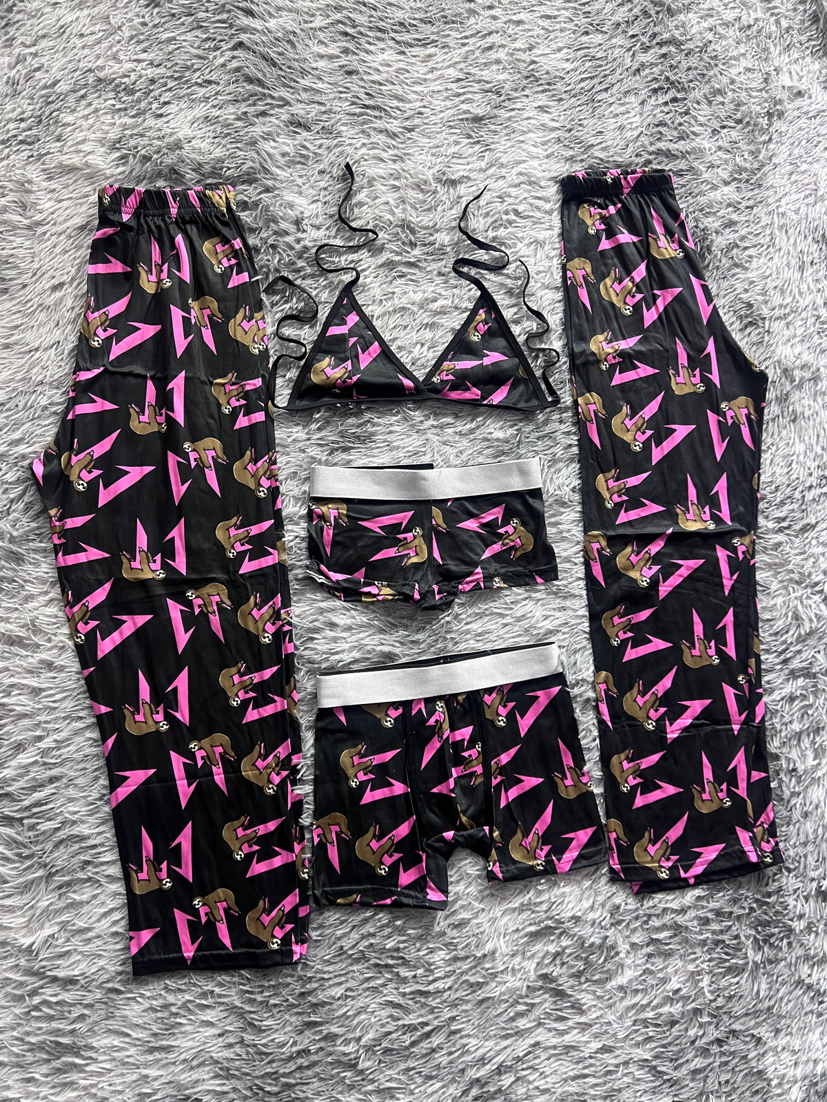 Ct Pink And Black 5 Piece PJ