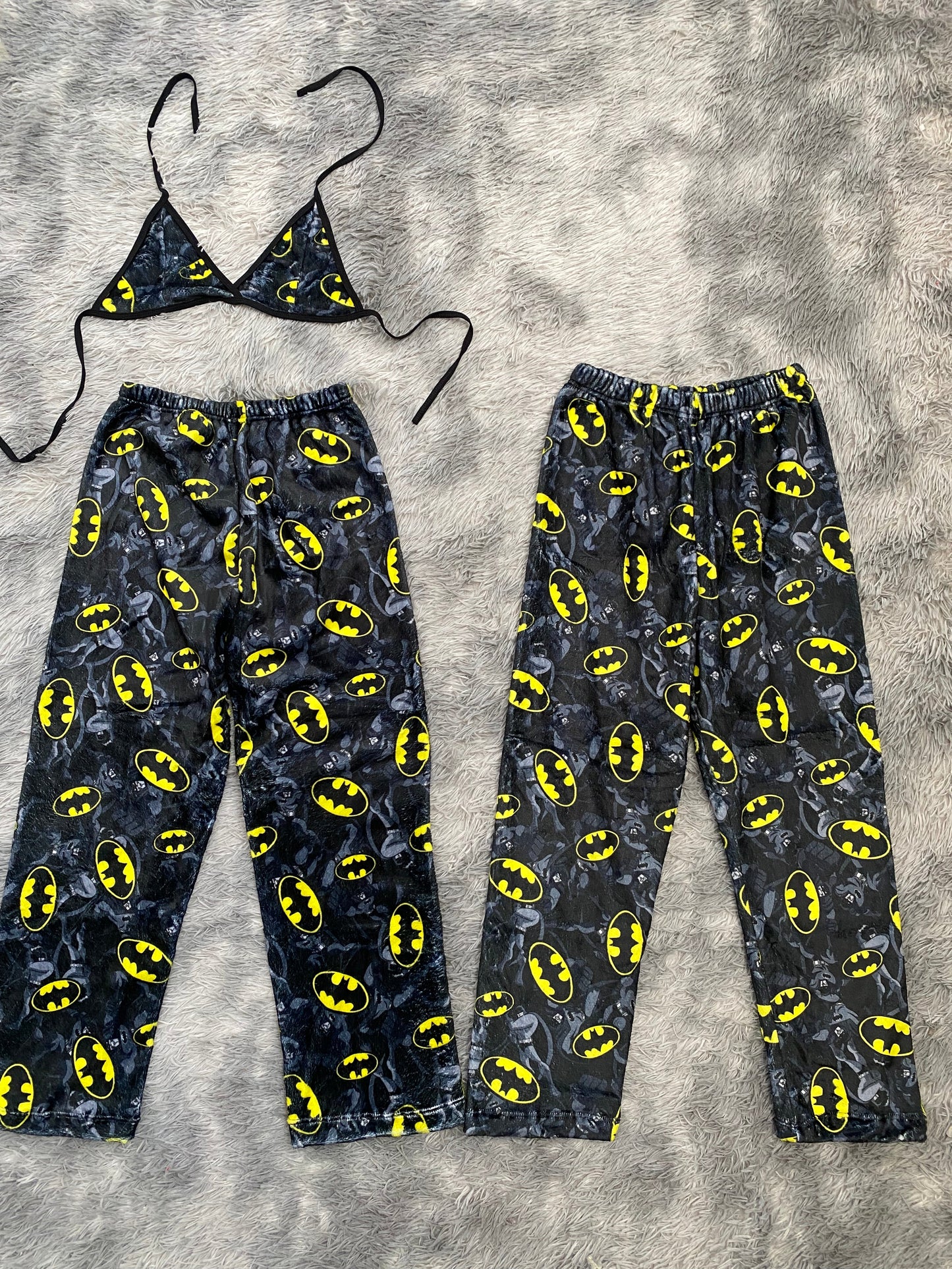 Character Batman And Logo Matching Plushie PJs - Fundies