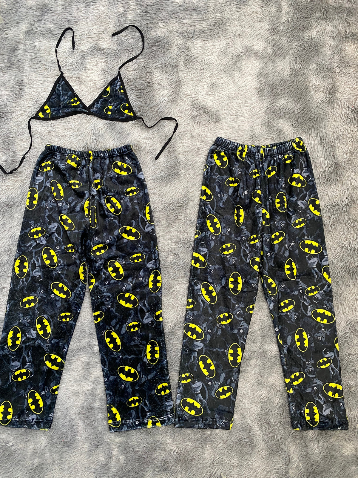 Bat Man & Logo Matching Plushie PJs