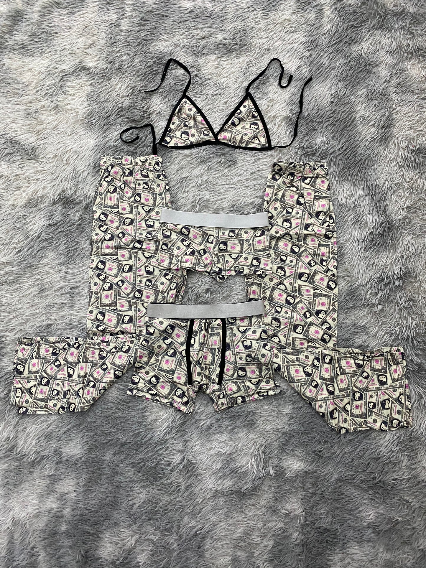 Kitty Dólares 5 Piece PJ - Fundies