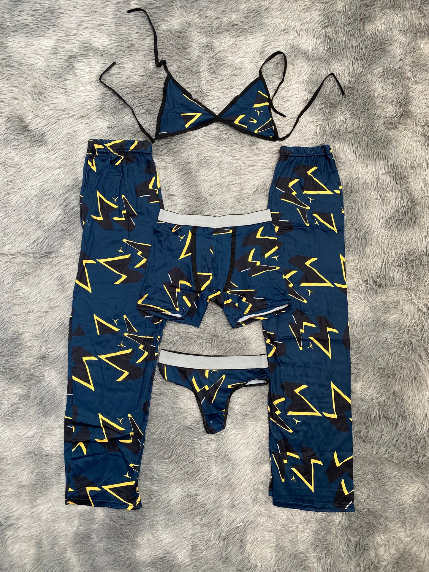 Jordan Background Blue 5 Piece PJ - Fundies