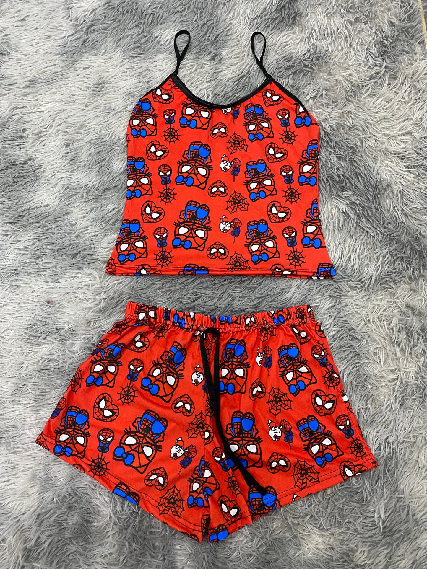 Spider Kitty Red Women's Pajama Set - Fundies