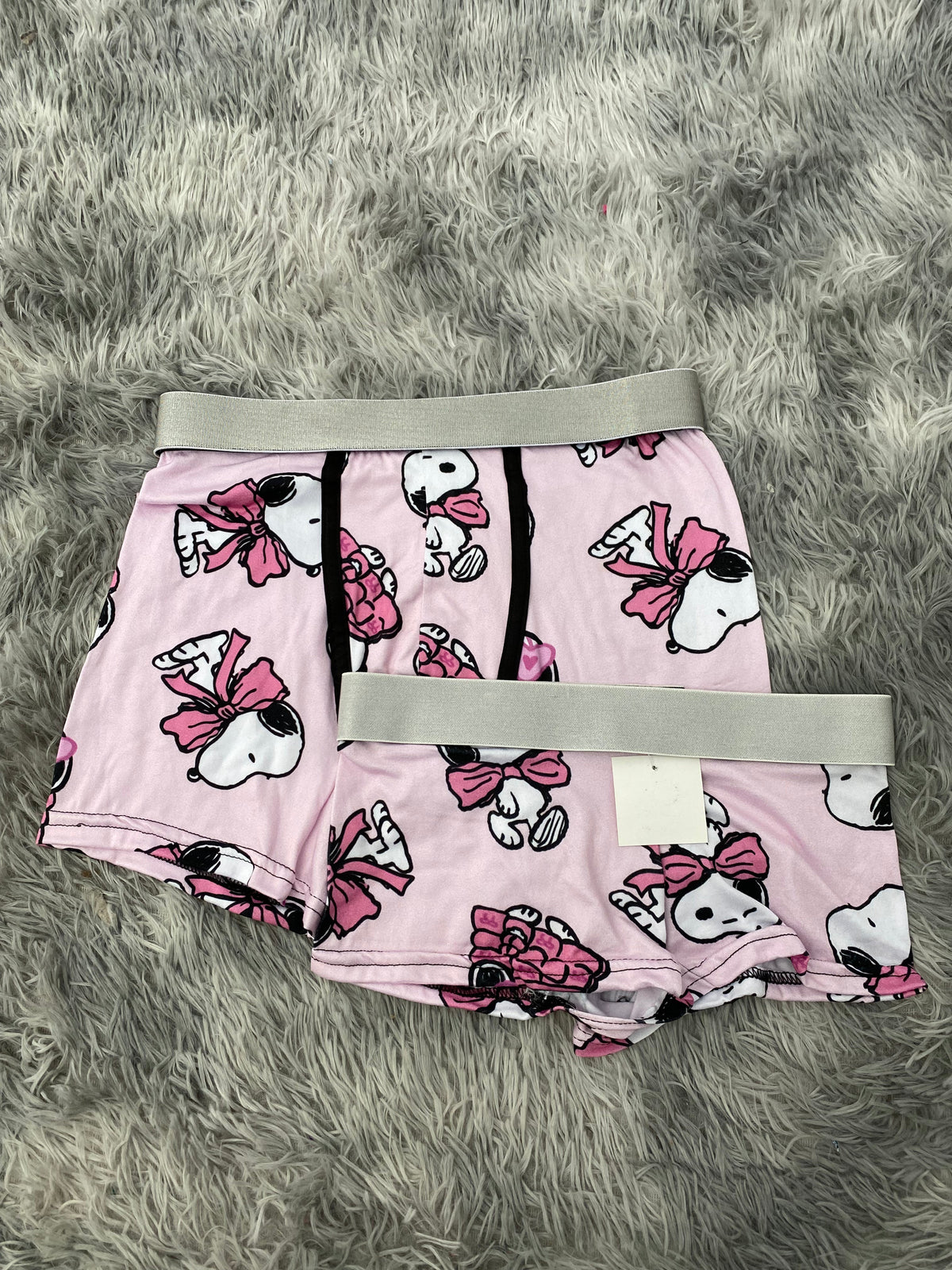 Snoopy Light Pink Matching Boxer & Boxer Set for Couples