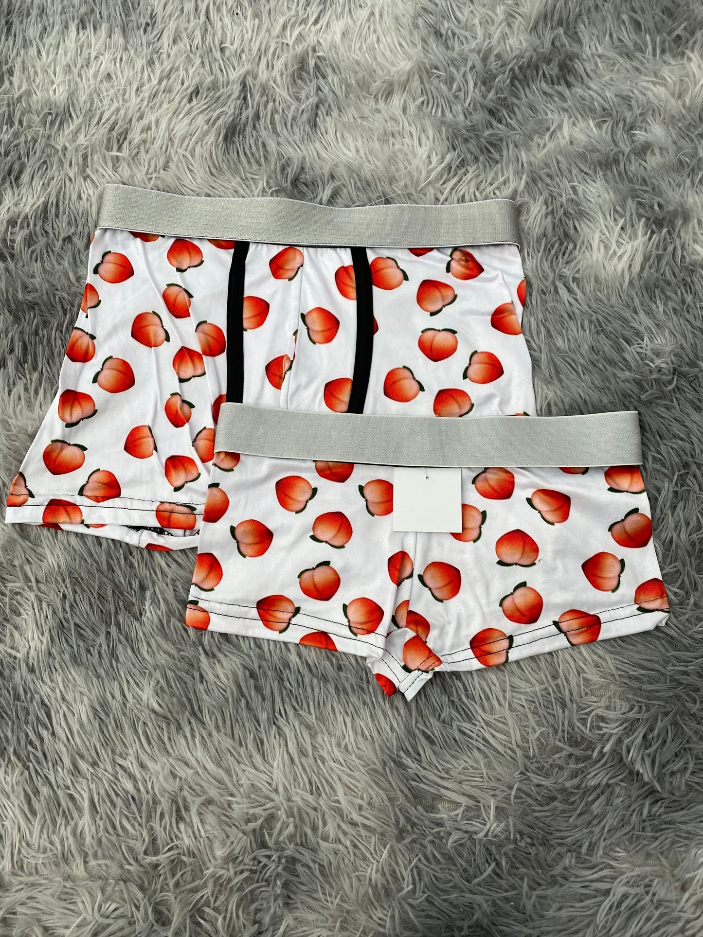 Peaches White Matching Boxer & Boxer Set for Couples