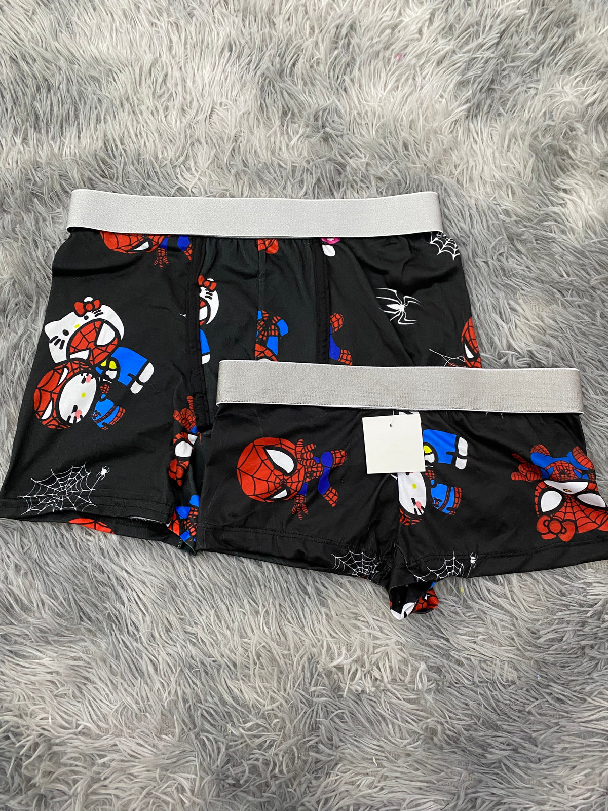 Spider Kitty Black Matching Boxer & Boxer Set for Couples