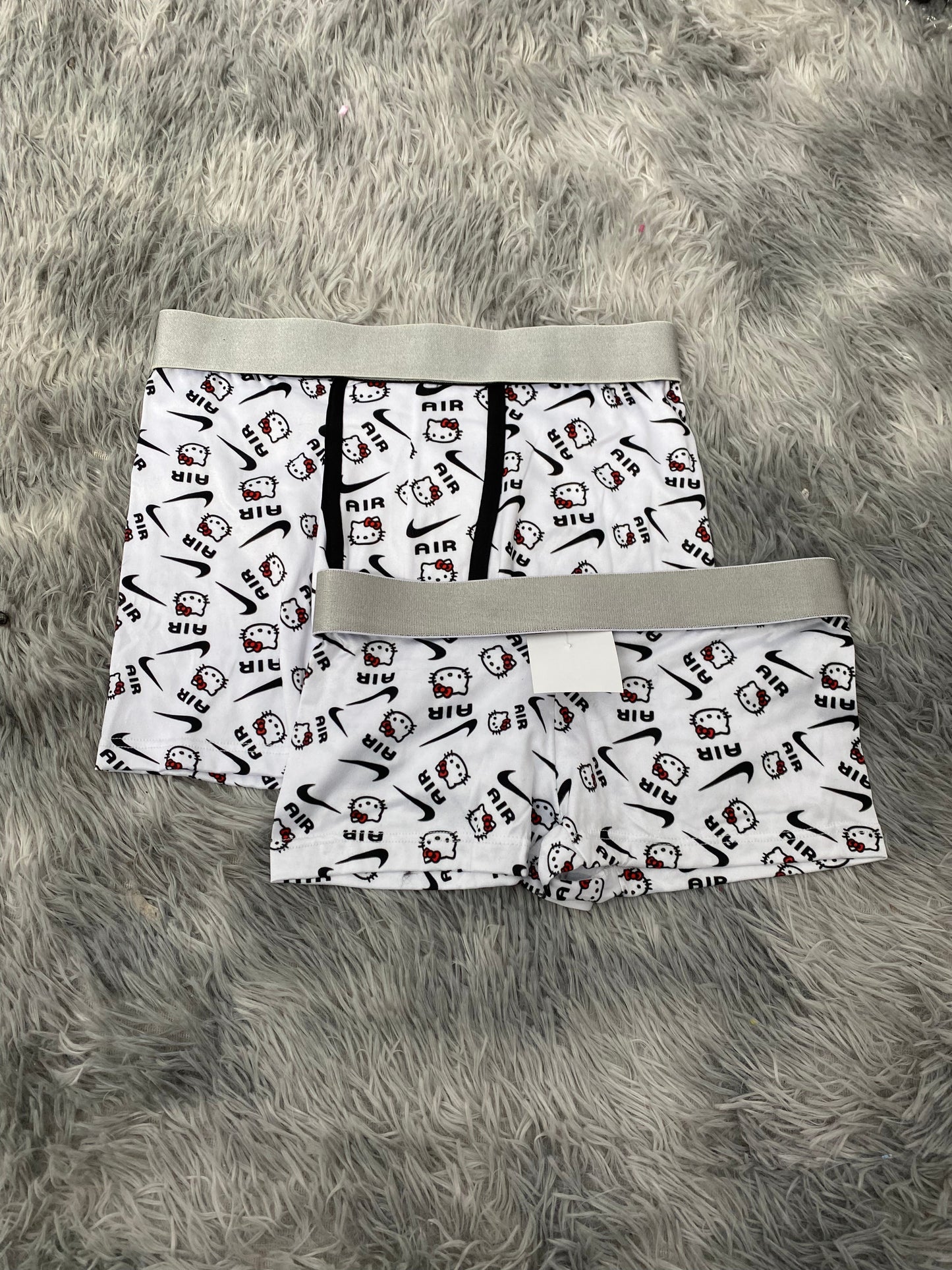 Hello Kitty Nike White Matching Boxer & Boxer Set for Couples