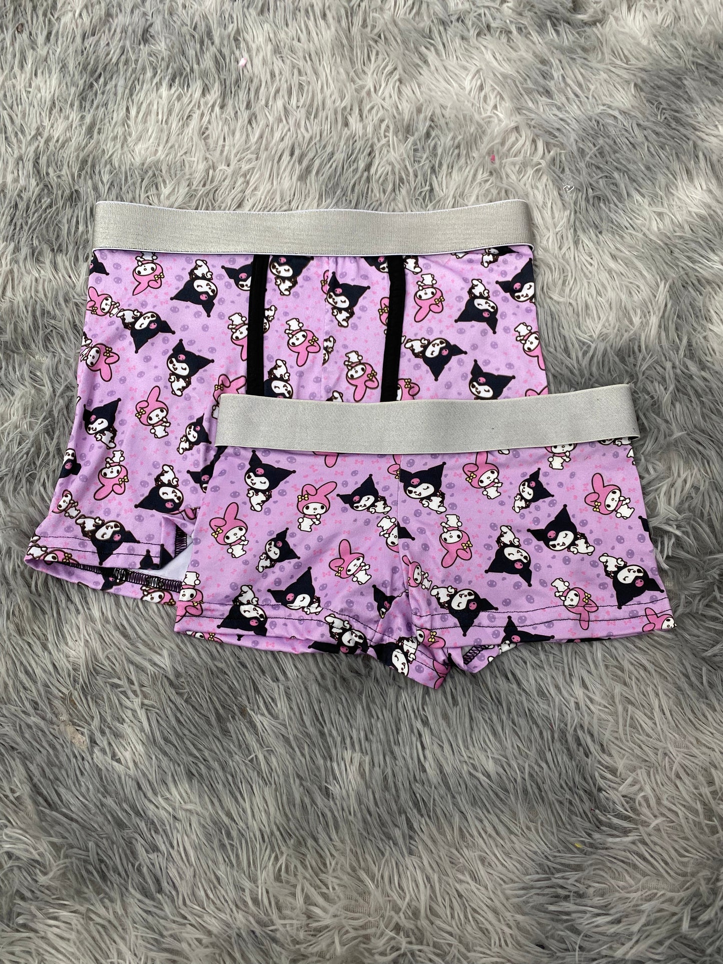 Kuromi & My Melody Purple Matching Boxer & Boxer Set for Couples