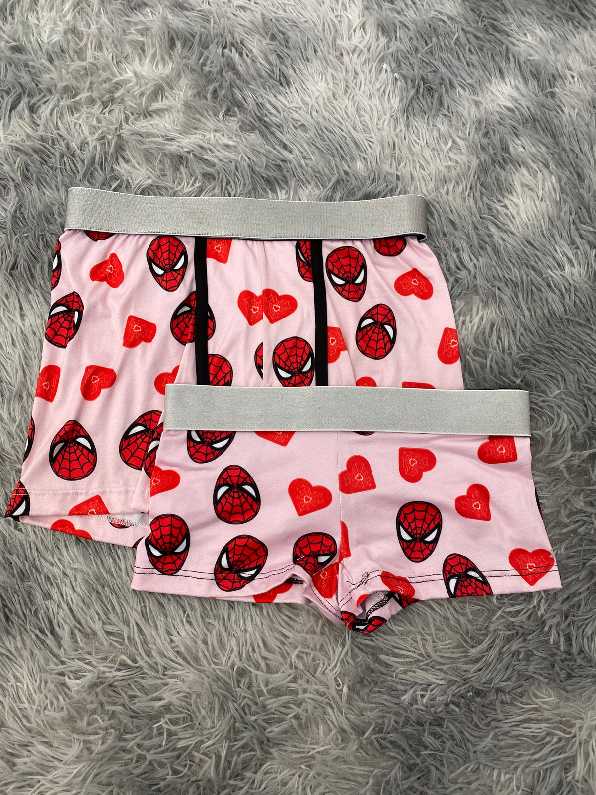 Spider-Man Hearts Pink Matching Boxer & Boxer Set for Couples
