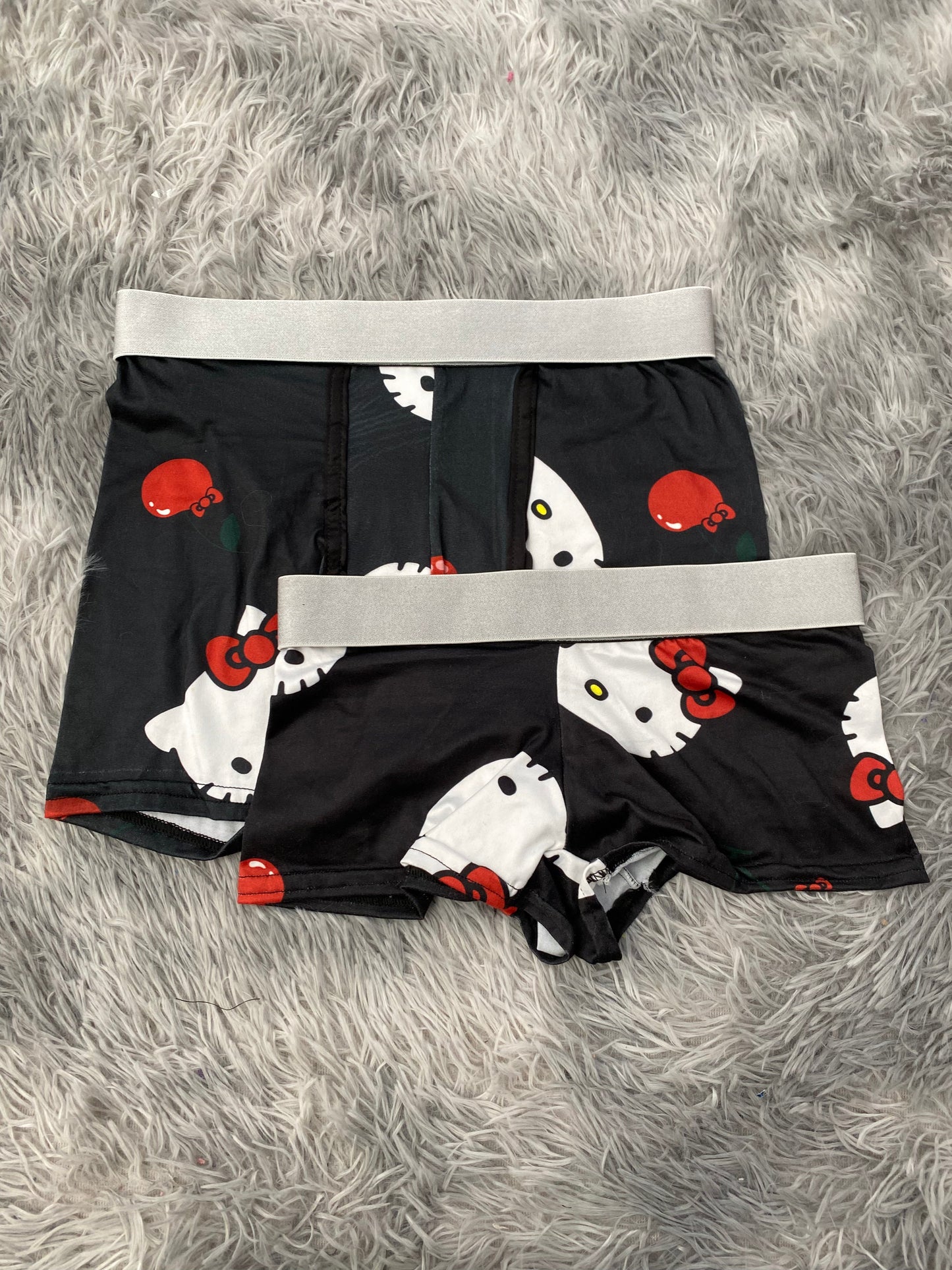 Hello Kitty Cherry Black Matching Boxer & Boxer Set for Couples