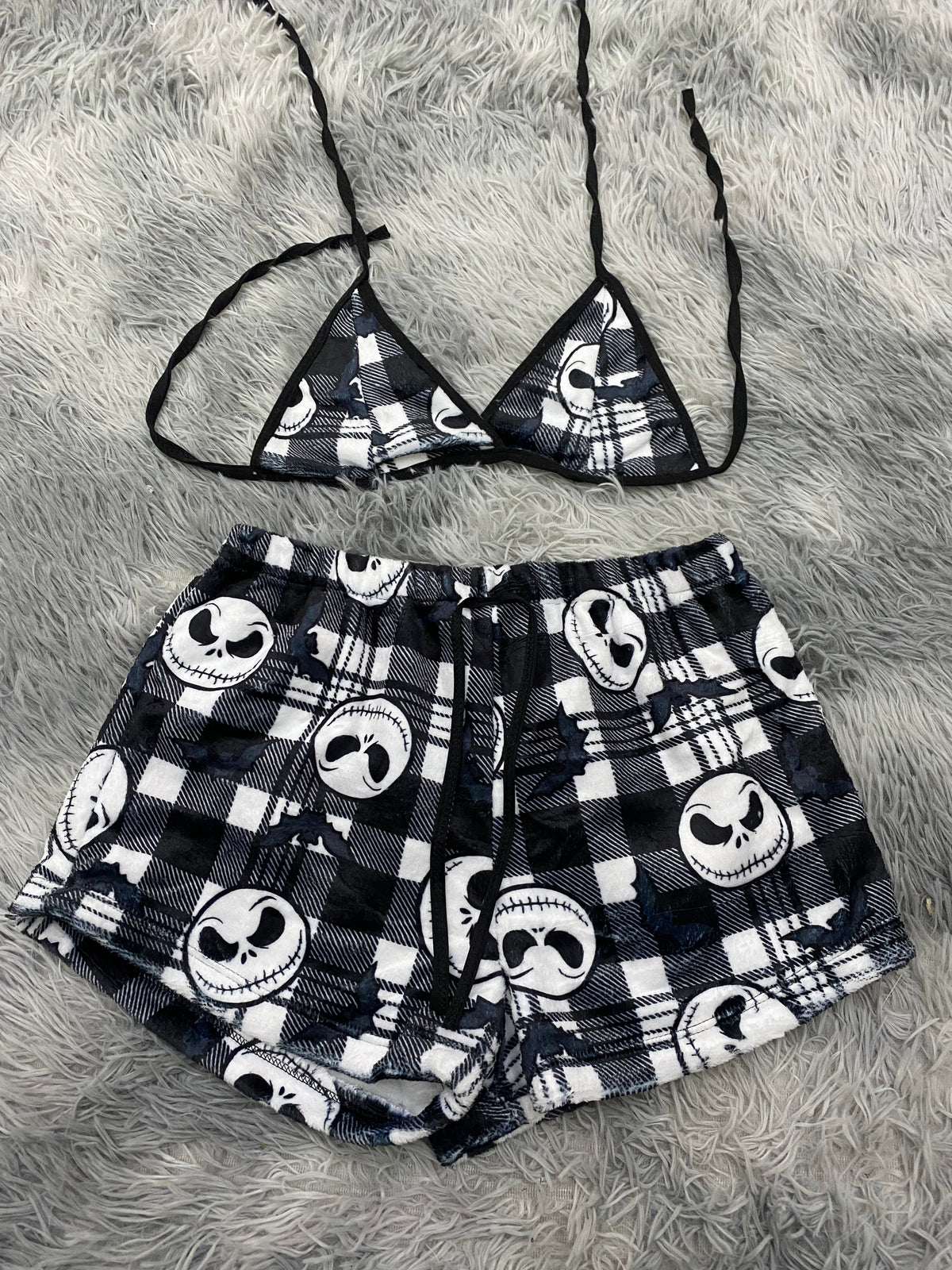 Jack Plaid Striped Matching Top & Short