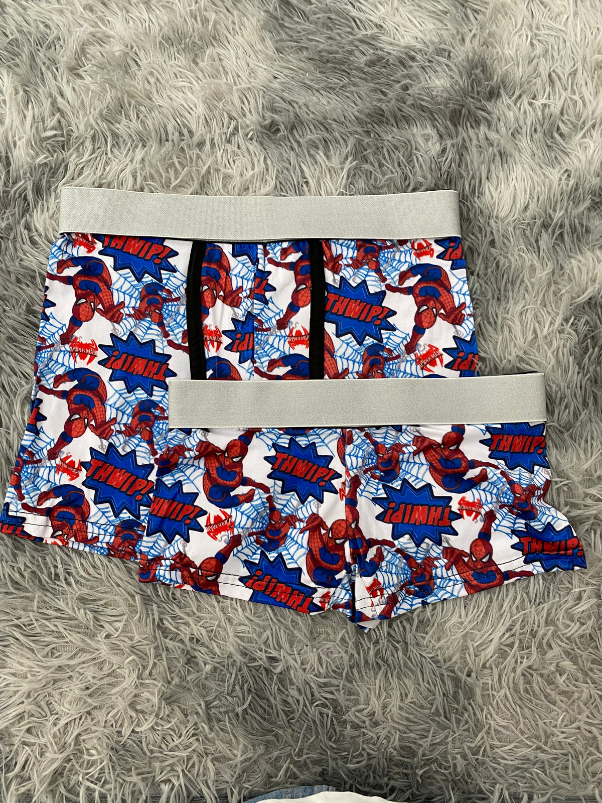 Spidey Web White Background Matching Boxers