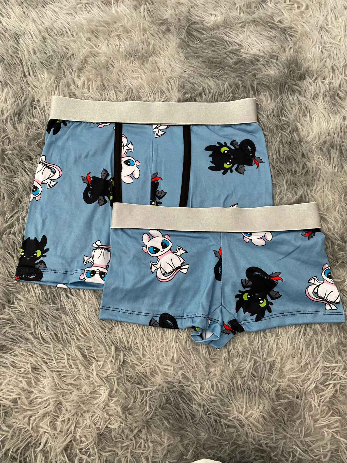 How to Train Your Dragon Blue Matching Boxer & Boxer Set for Couples