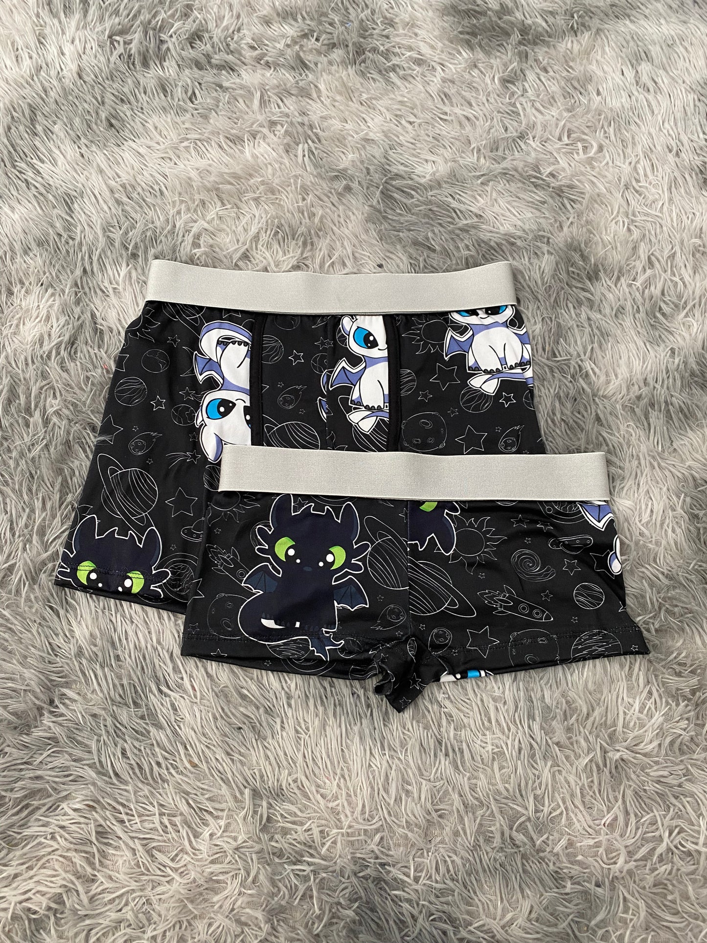 How to Train Your Dragon Black Matching Boxer & Boxer Set for Couples
