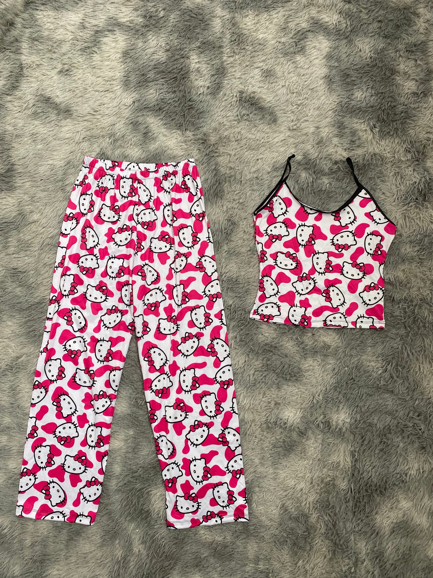 Hello Kitty Cow Pajama Top & Pants Set