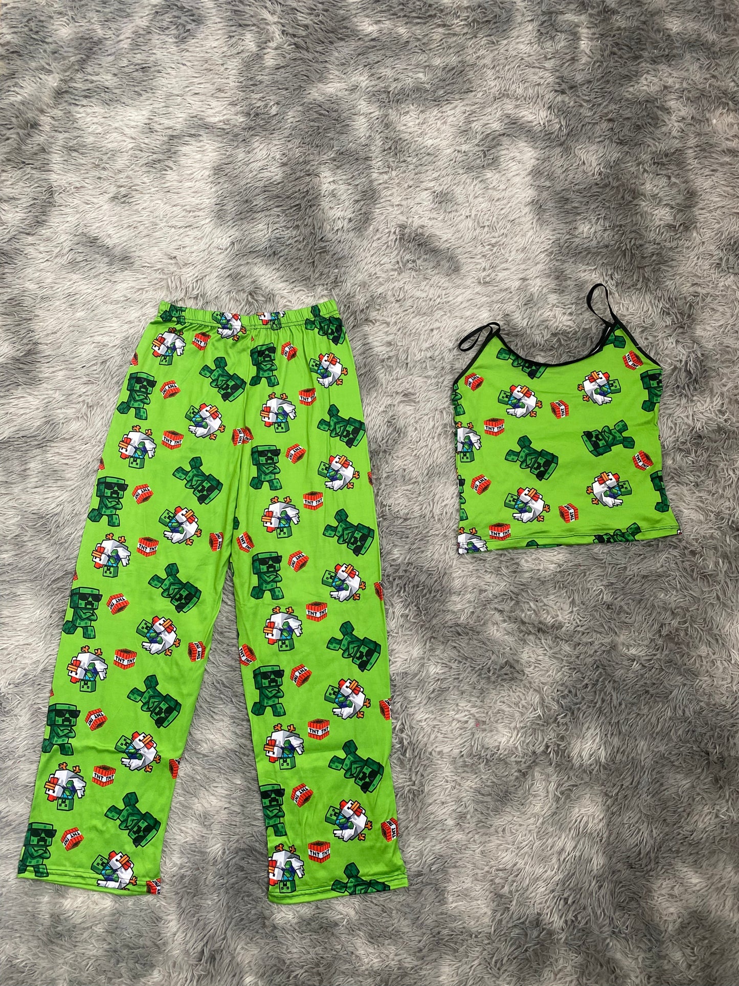 Minecraft Chicken Pajama Top & Pants Set