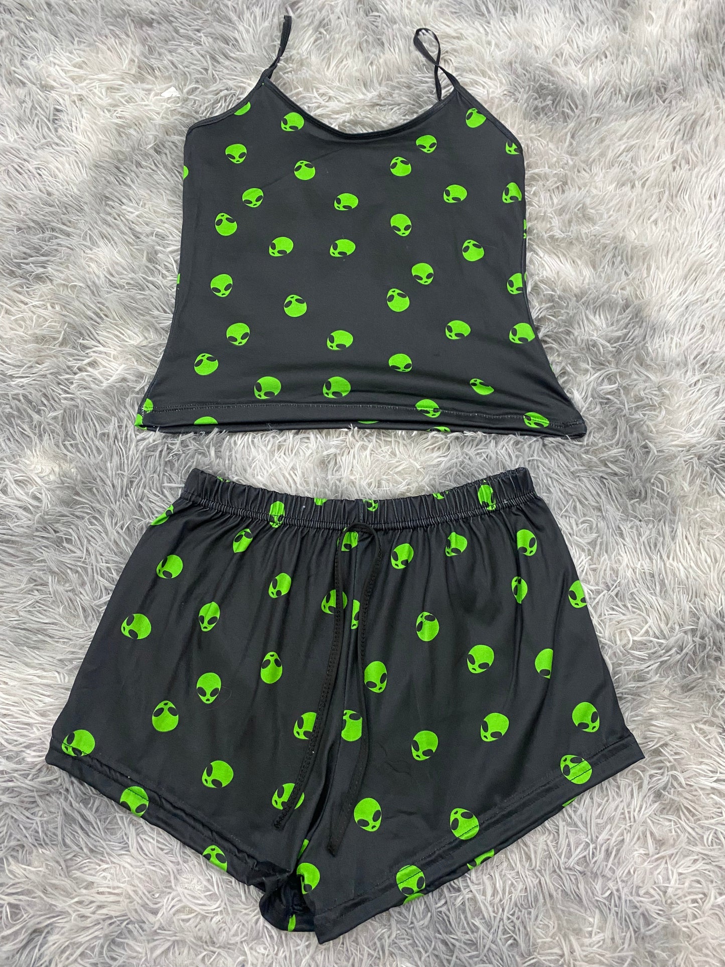 Aliens Pajama Top & Shorts Set
