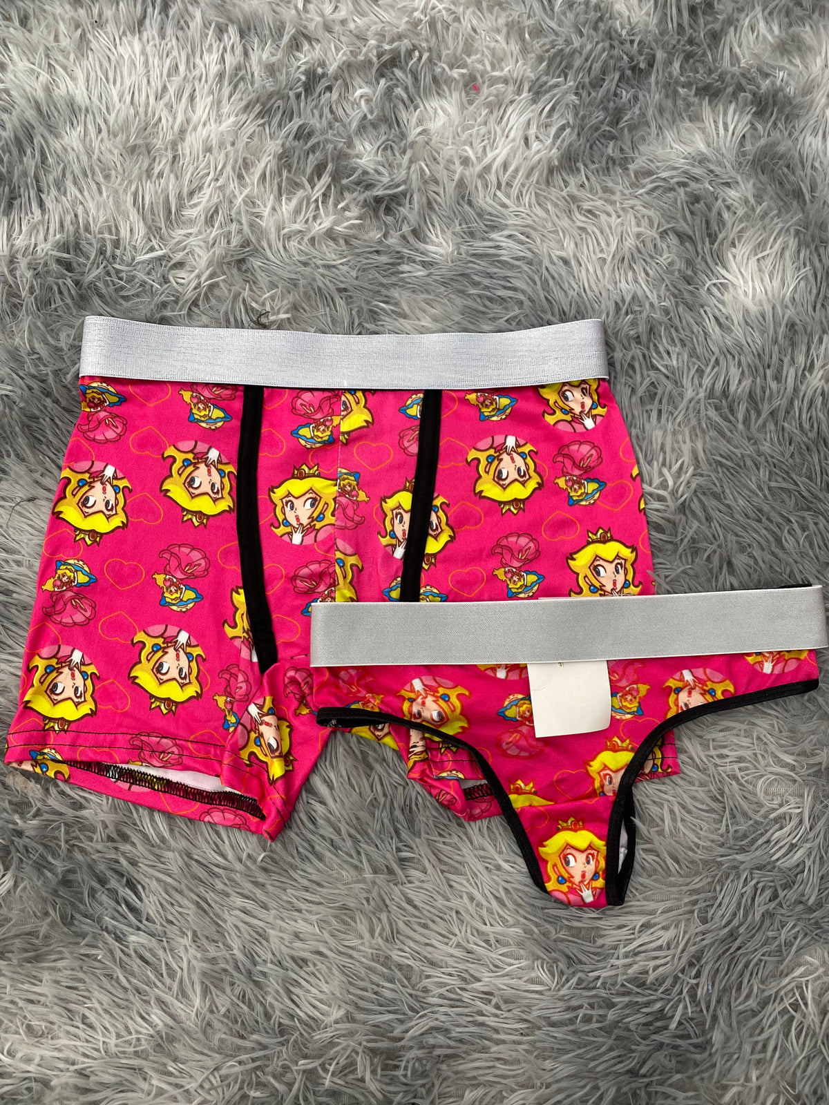 Princess Peach Pink Background Duo With Thong