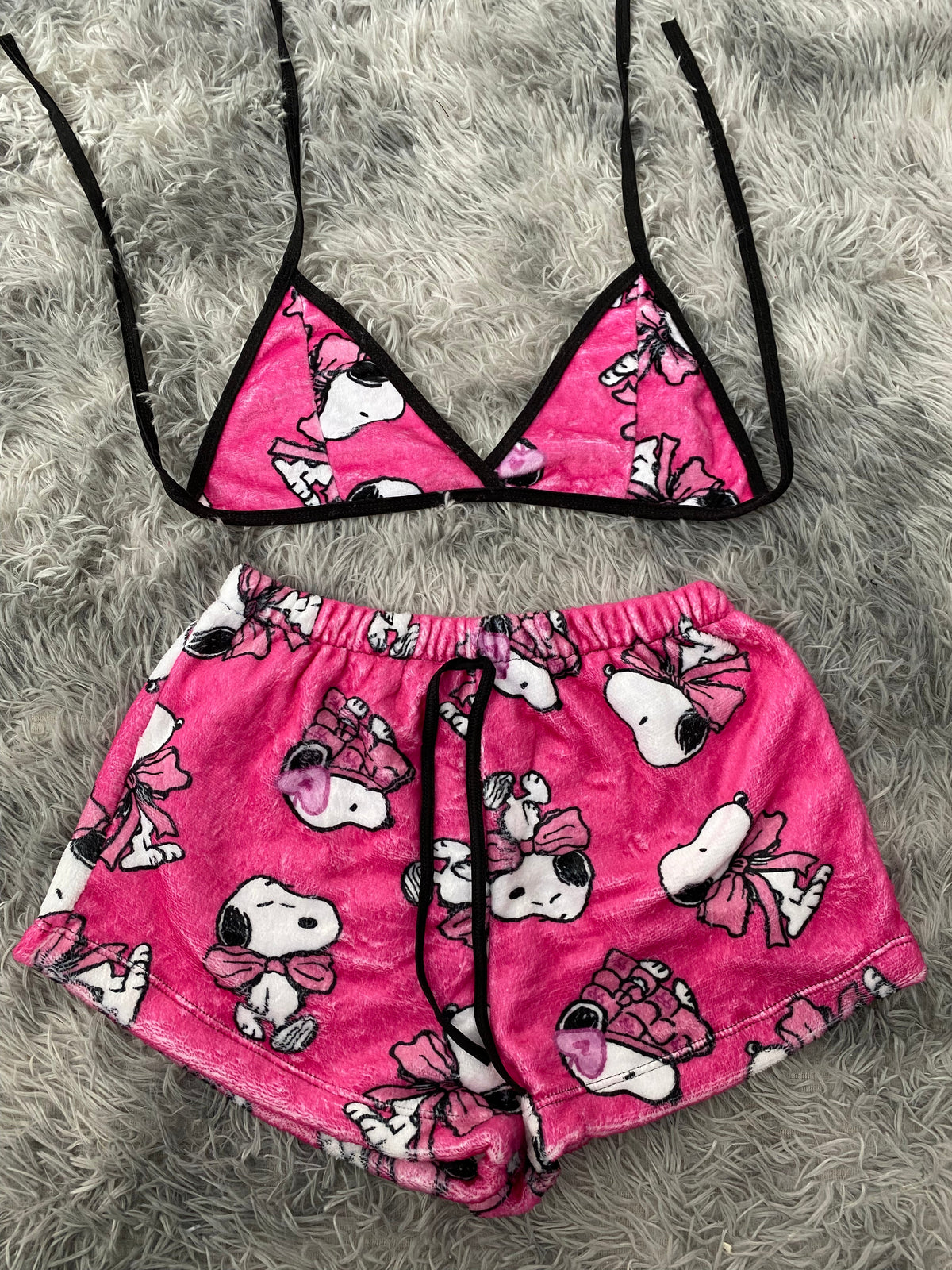 Snoopy Pink Matching Top & Short