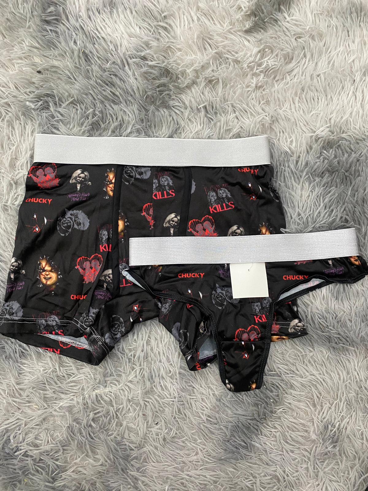 Chucky & Partner Black Background Duo With Thong