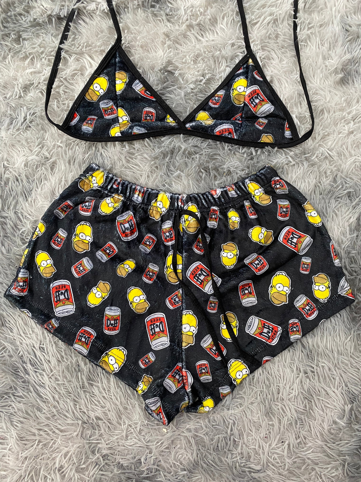 Simpsons Beer Duff Top And Short - Plush