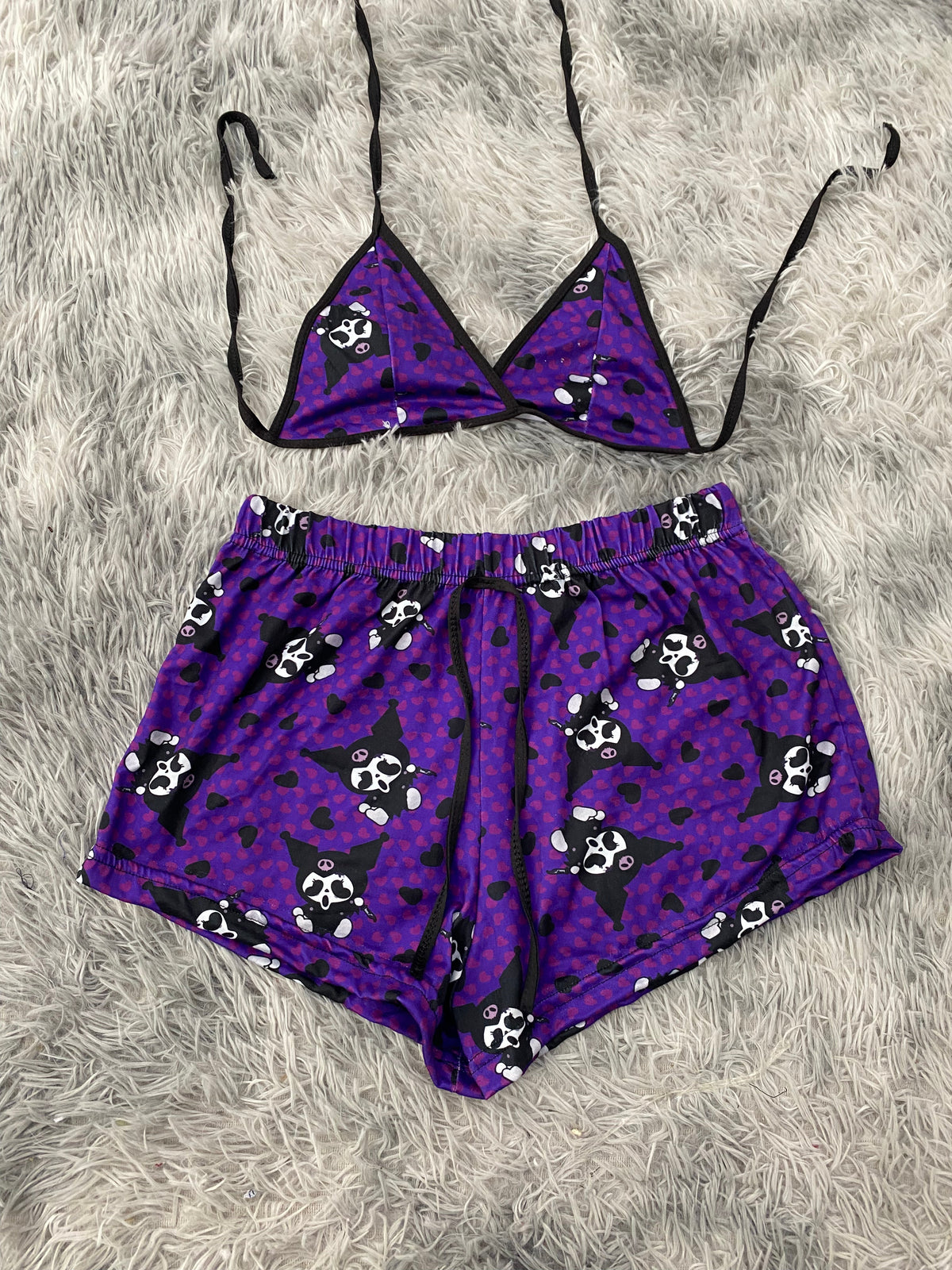 Kuromy Scream Purple Background Matching Top & Short