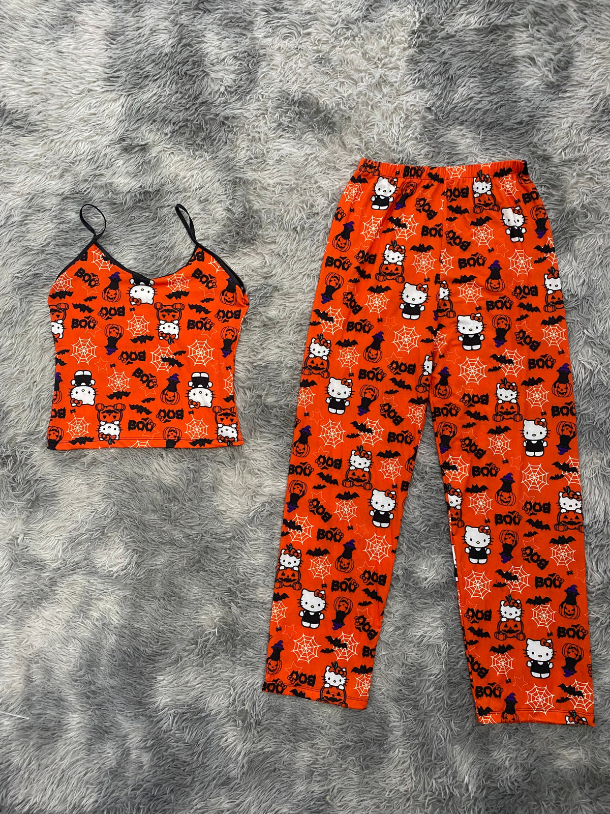 Kitty Halloween Pajama Top & Pants Set