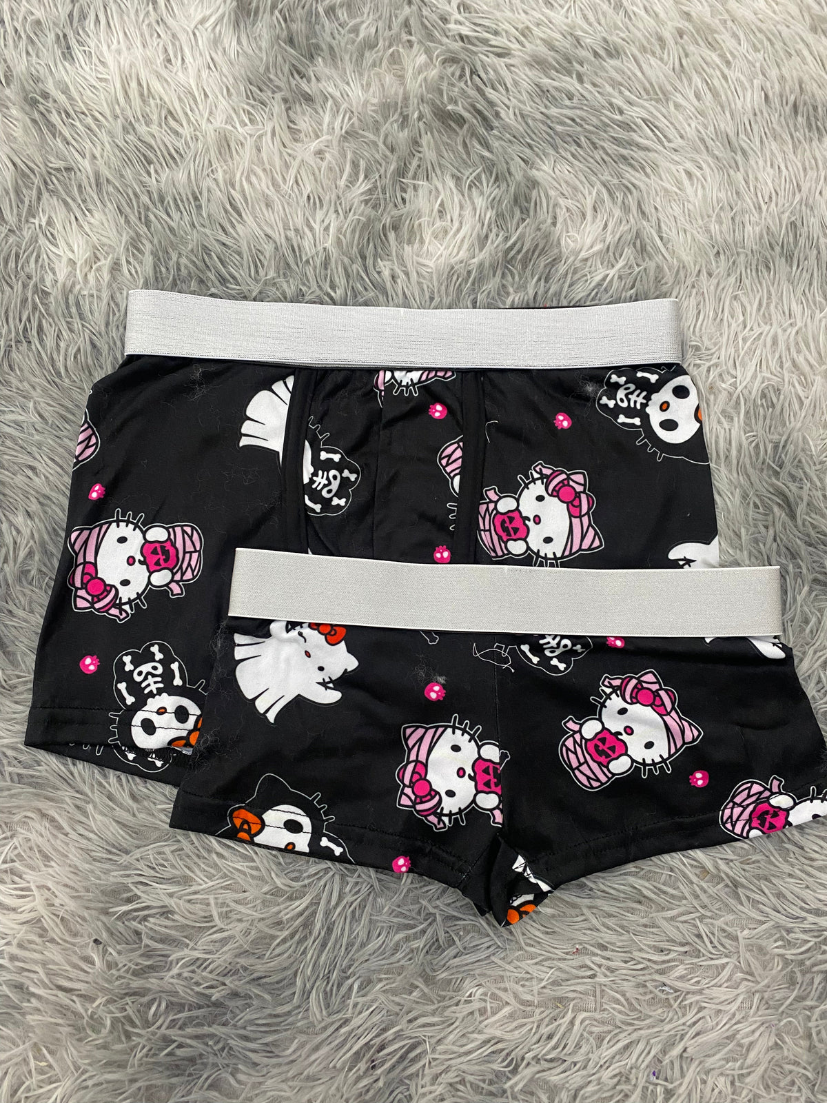 Kitty Mummy Black Background Matching Boxers