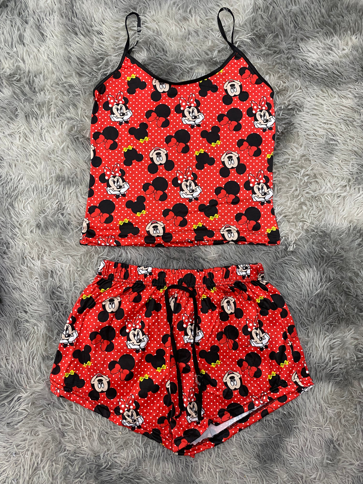 Mickey & Minnie Mouse Dots Women's Pajama Set