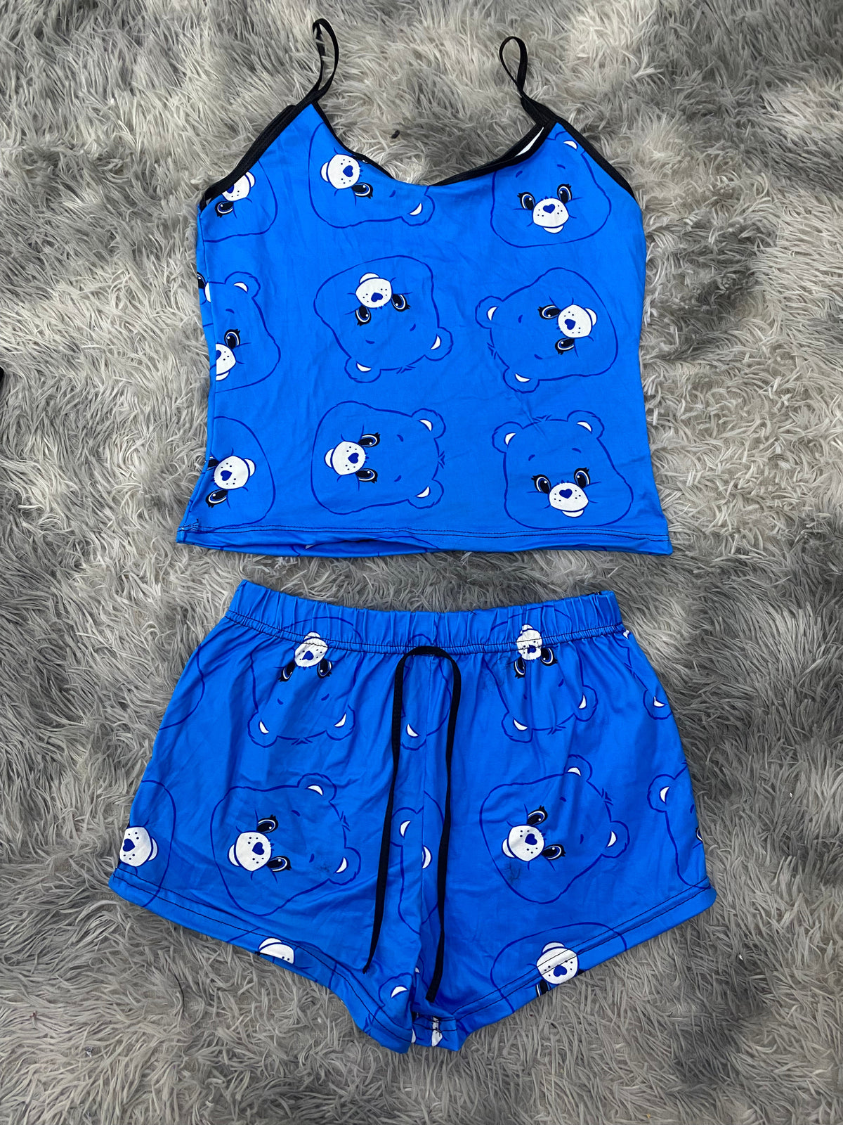 Care Bears Faces Blue Women's Pajama Set