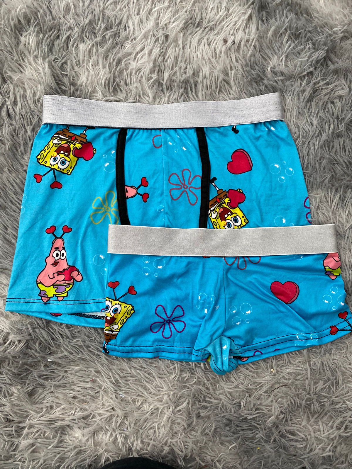 Spongebob & Patrick Hearts Matching Boxers