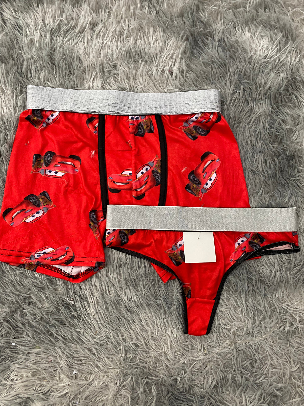 Cars Red Background Duo With Thong