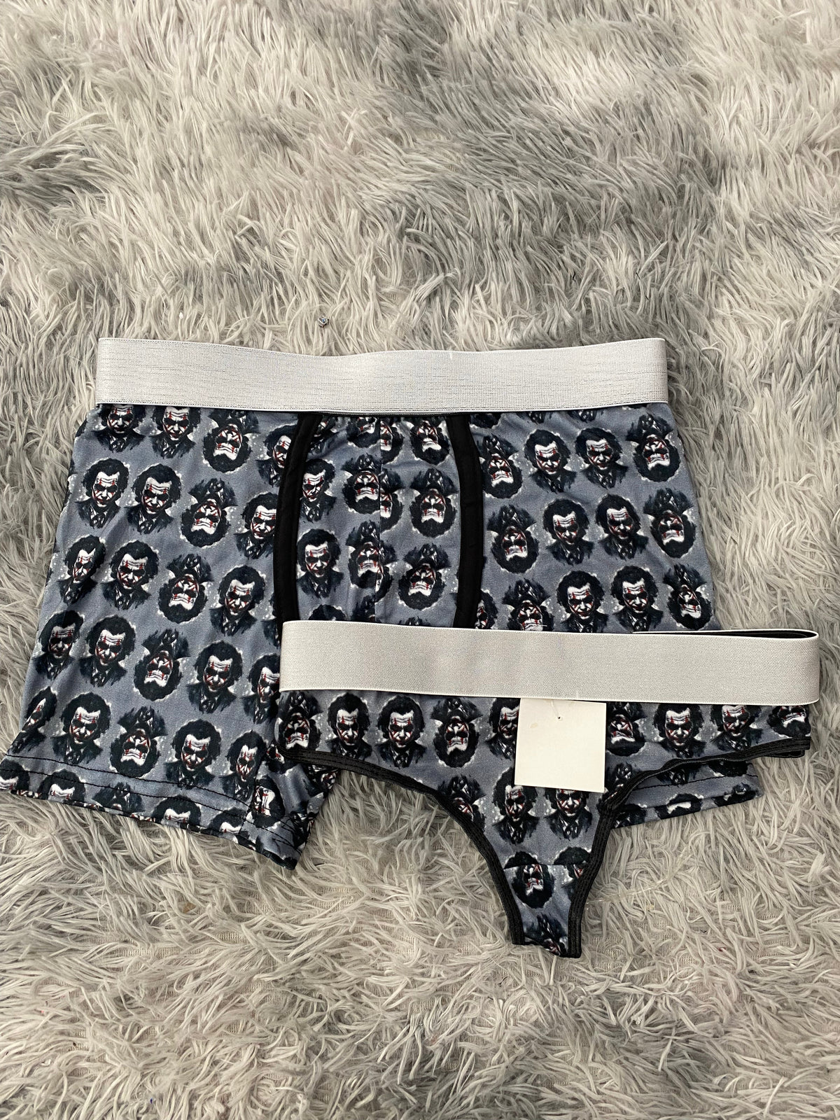 Joker Gray Background Matching Boxer & Thong
