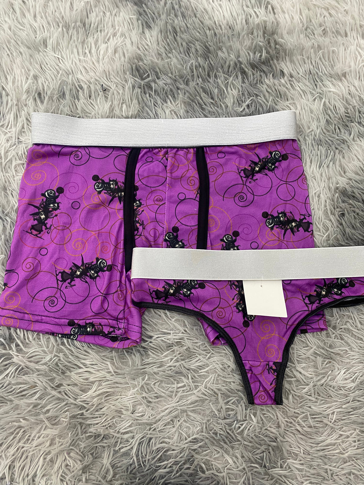 Jack Characters Purple Background Matching Boxer & Thong