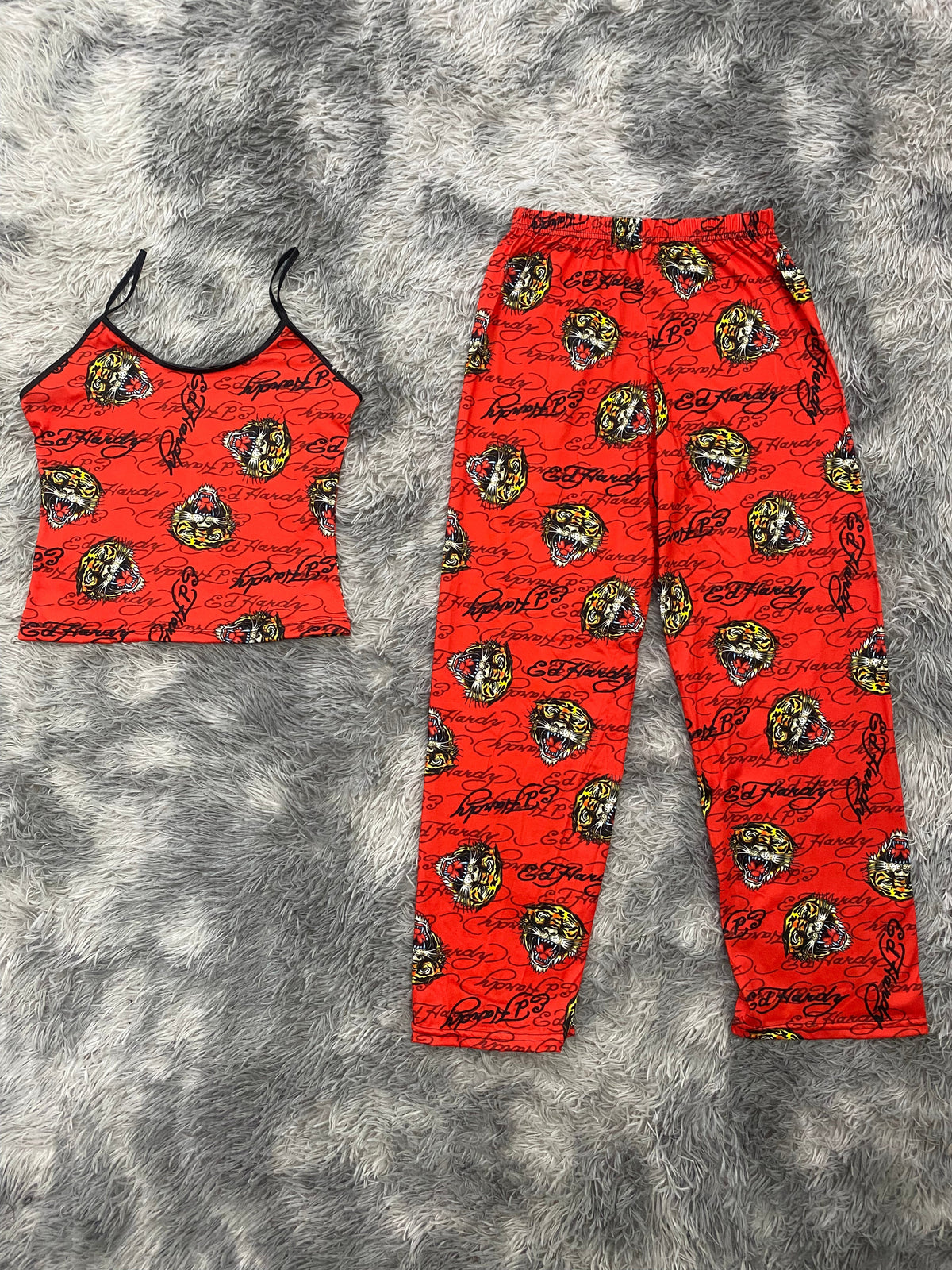 Ed Hardy Red Pajama Top & Pants Set