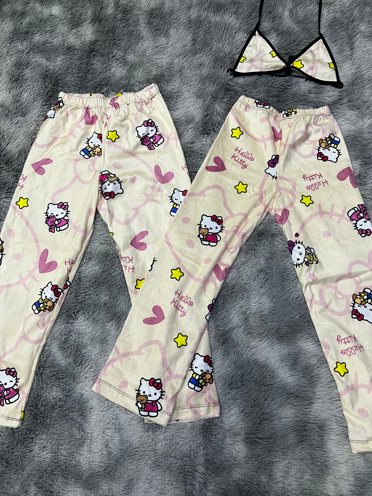 Kitty Yellow Matching Plush PJs