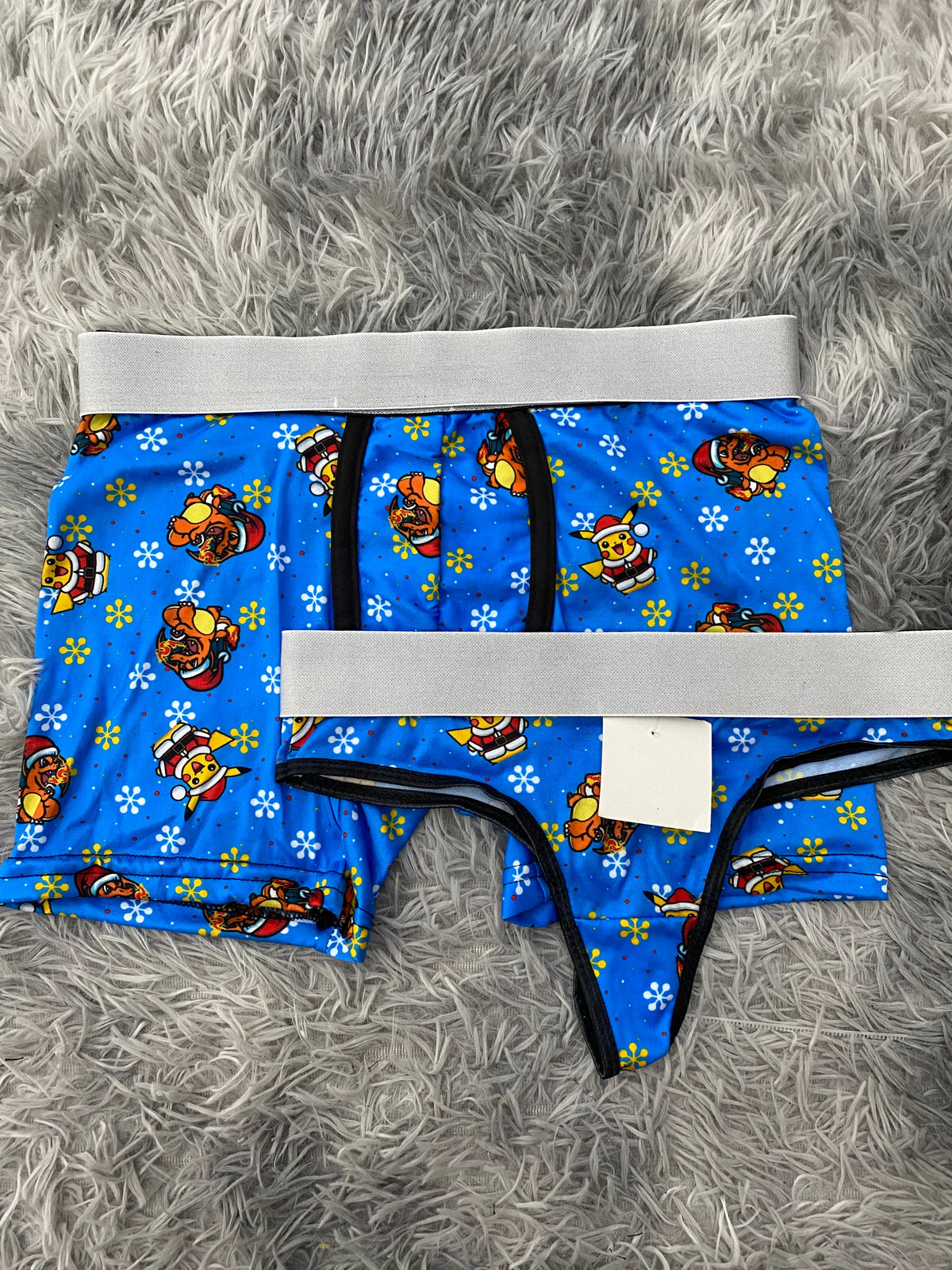 Pokemon Christmas Blue Background Duo With Thong