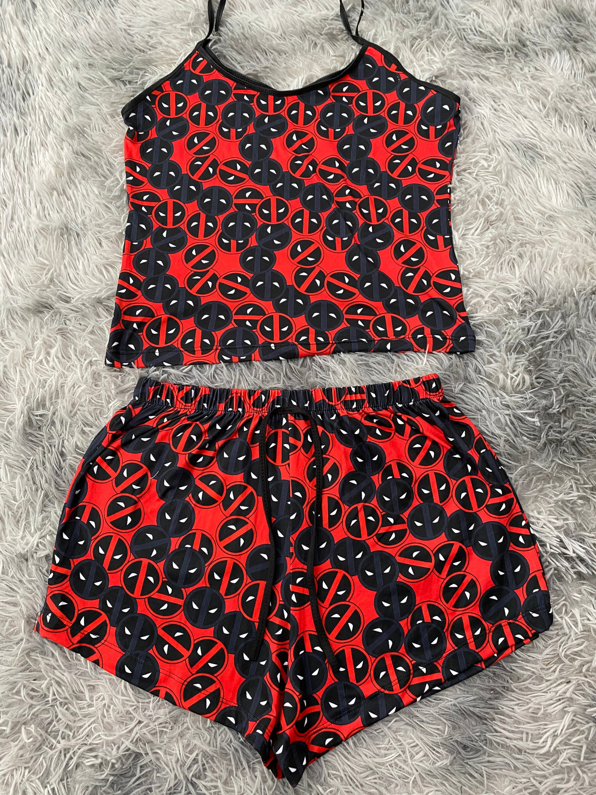 Dead Pool Faces Brush Women's Pajama Set