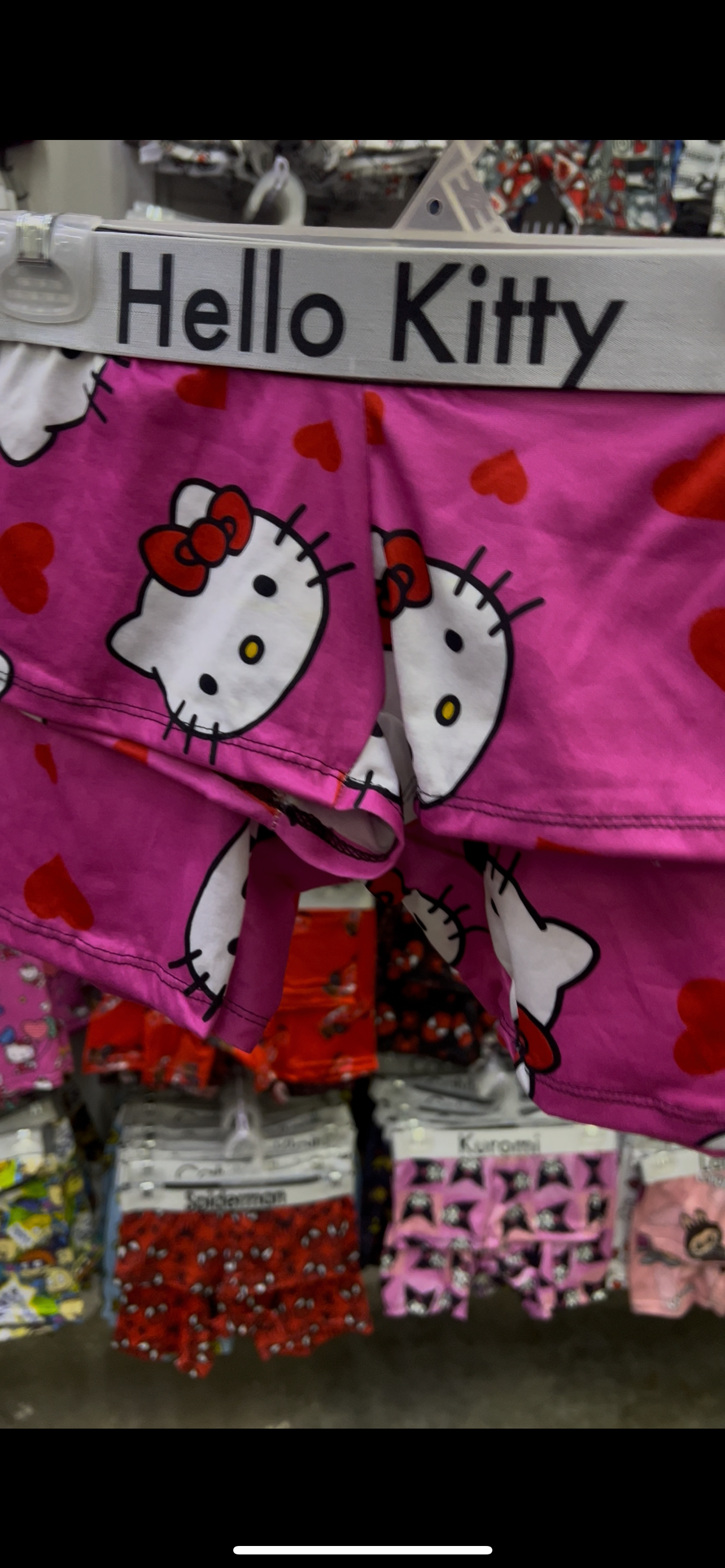 Kitty big faces heart matching couples boxer underwear