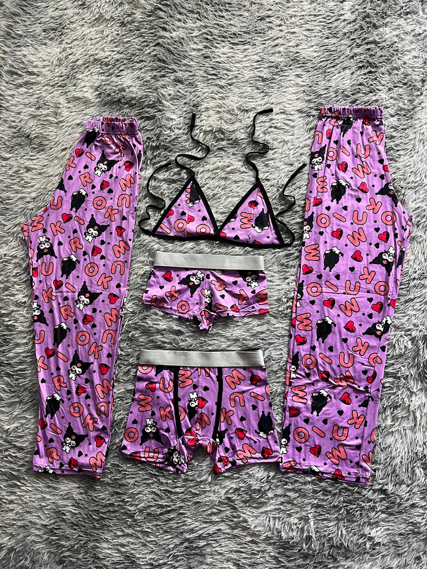 Kuromi Letters Big 5 Piece PJ - Fundies