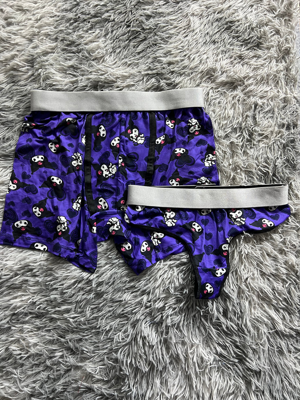 Kuromi Hearts Purple Duo With Thong