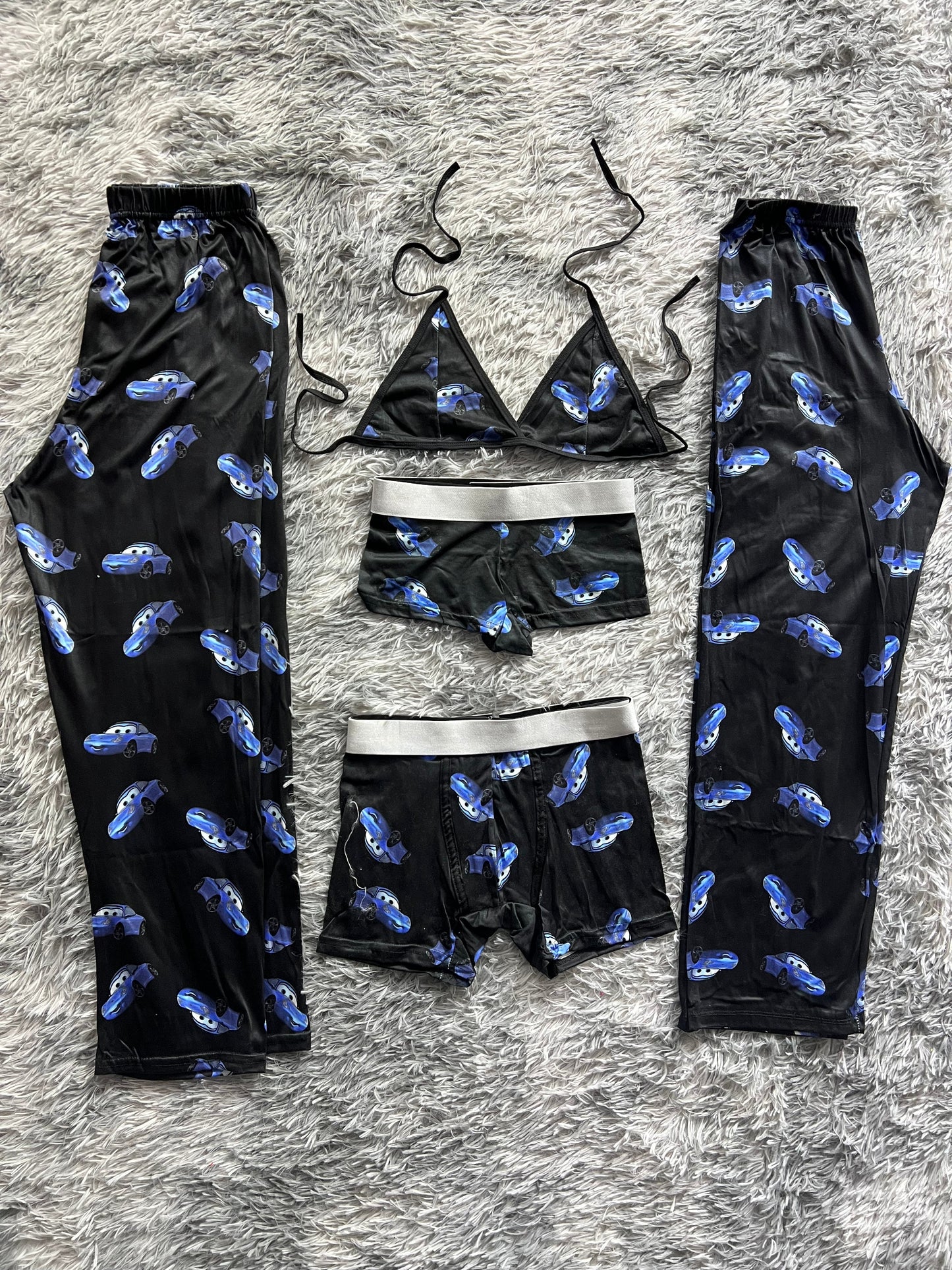 Sally Background Black 5 Piece PJ - Fundies