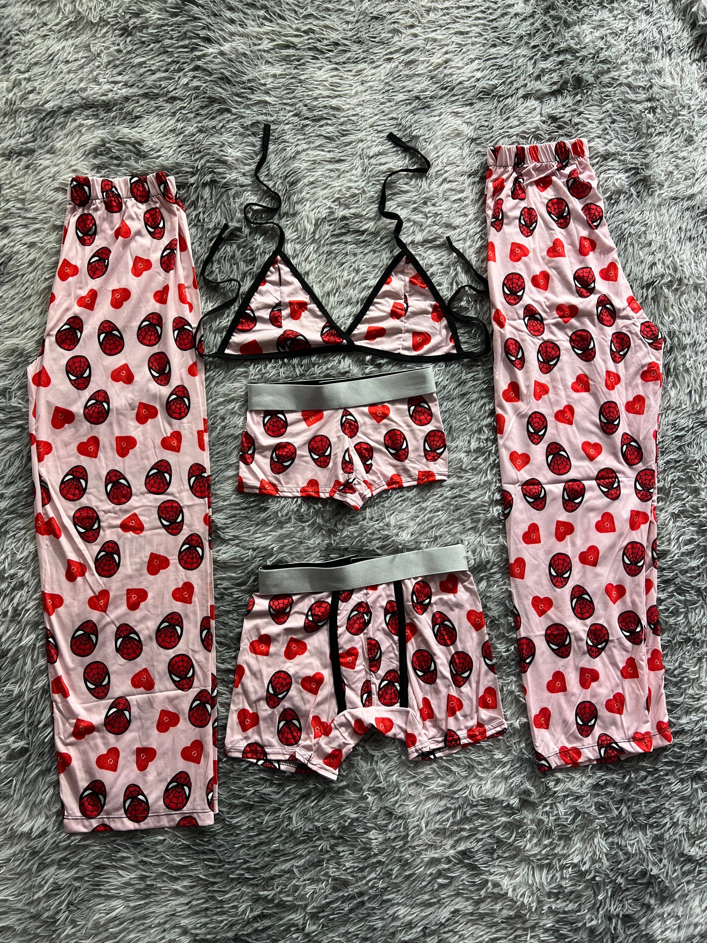 Spider-Man Hearts Pink 5 Piece PJ - Fundies
