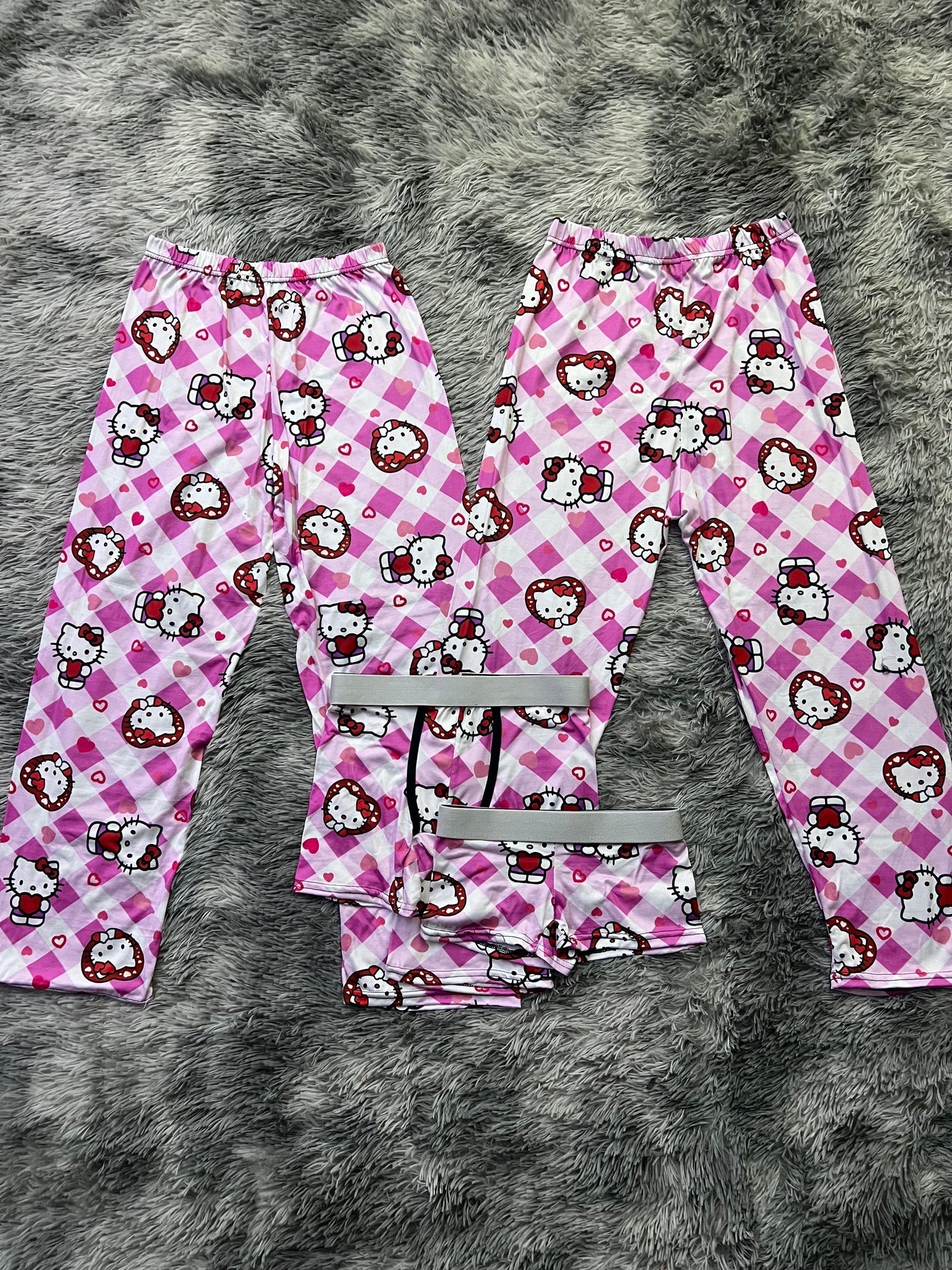 Hello Kitty Hearts And Squares 5 Piece PJ - Fundies