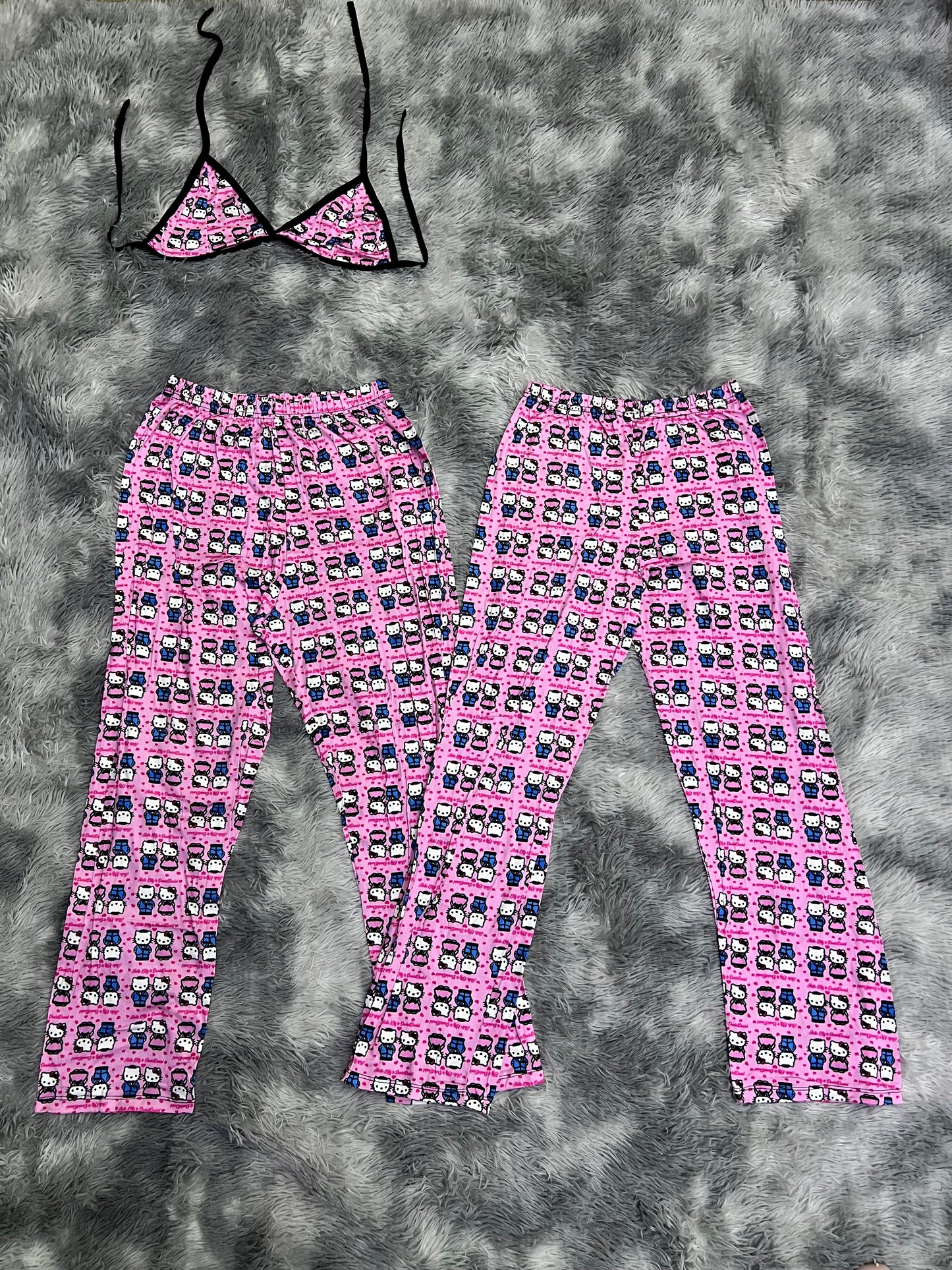 Hello kitty and her boyfriend Daniel pajama duo